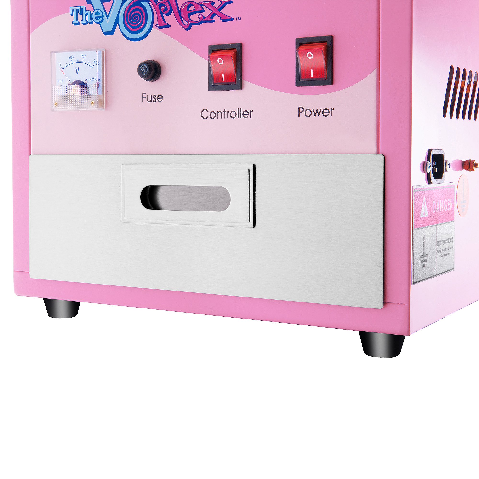 Great Northern Popcorn Pink Cotton Candy Machine – 1000W Commercial-Grade Vortex Floss Maker with Stainless-Steel Bowl | Uses Sugar or Hard Candy | Perfect for Birthday Parties, Carnival Events & Home Treats