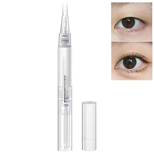 Double Eyelid Cream & Clear Eyelash Glue - 5ml Invisible Strong Hold Waterproof False Eyelash Adhesive for Sensitive Eyes | Perfect for Daily Use, Special Occasions & Makeup Artists