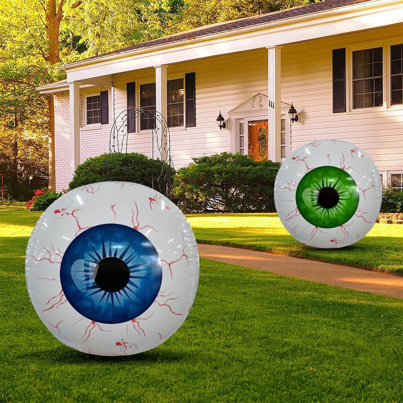 Halloween Eyeball Balloon - Spooky Inflatable Decor for Halloween Party, Haunted House & Outdoor Decorations