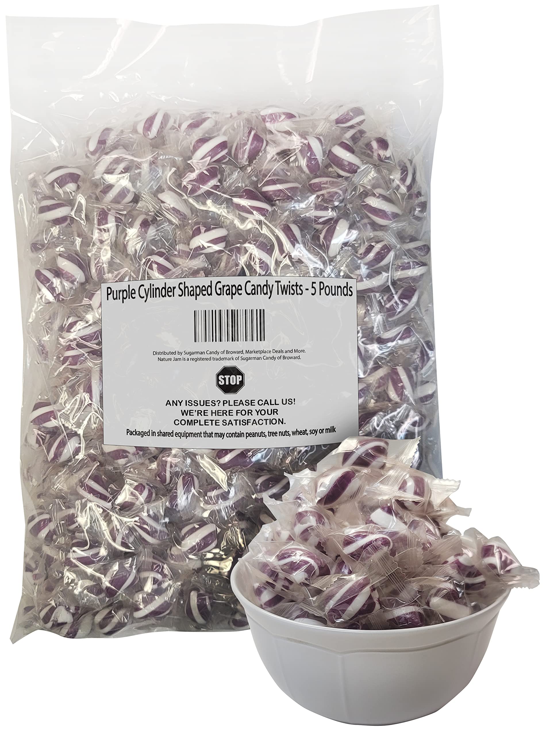 Purple Mint Candy Twists - 5lbs for Office & Parties