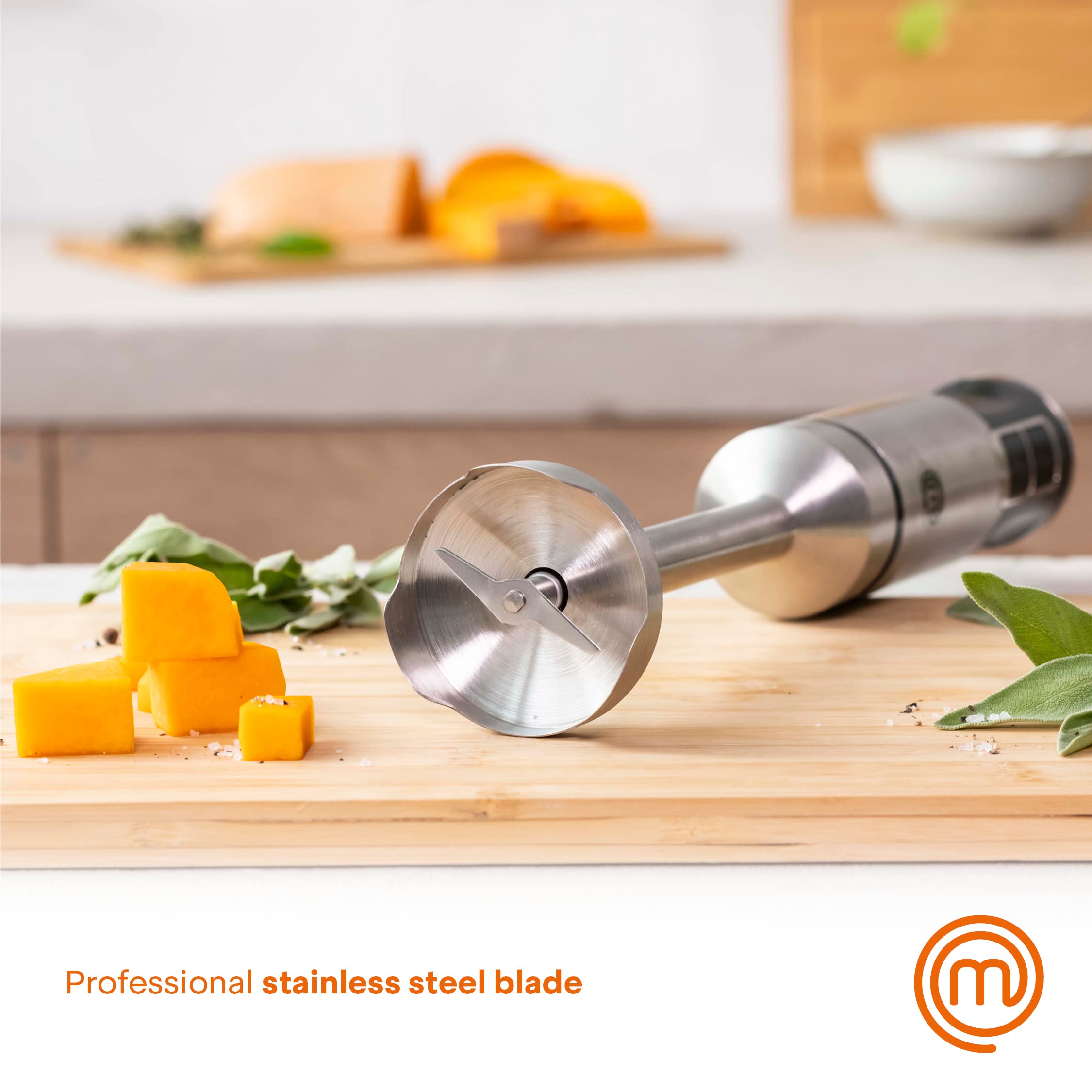 MasterChef 400W Immersion Blender Handheld with Electric Whisk & Milk Frother - Stainless Steel Stick Blender for Baby Food, Soup, Puree, Smoothies, Baking, Cappuccino & Latte - Perfect for Kitchen, Baby Care & Coffee Making