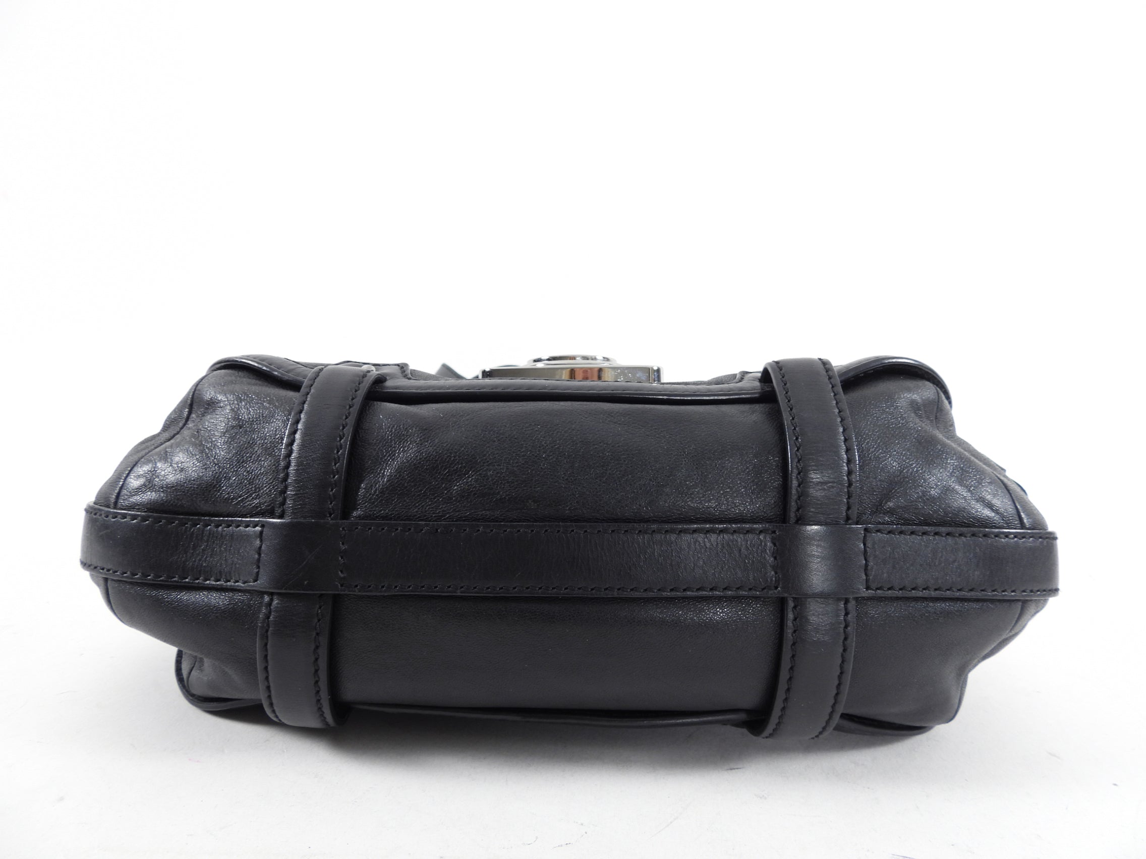 Vintage Celine Black Leather Two-Way Shoulder Bag from 2007 AW Collection - Perfect for Work, Travel & Everyday Use