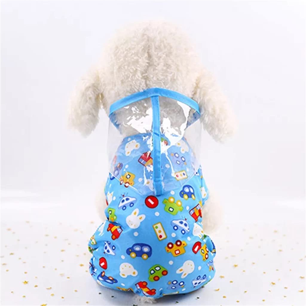 Waterproof Dog Raincoat with Hood - Cartoon Printed Breathable Puppy Rainwear for Small Dogs (Pink, XL) - Ideal for Outdoor Walks, Hiking & Rainy Day Adventures