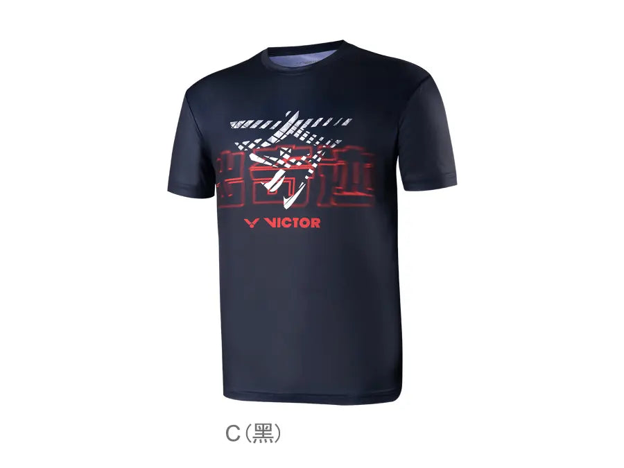 Victor Men's Classic Black T-Shirt - Comfortable Cotton Tee for Casual Wear & Everyday Outfits