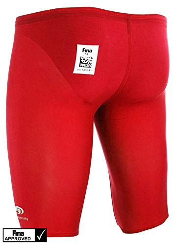 BLUESEVENTY Nero TX Men's Swim Jammer - Red, Size 20 | Competitive Swimwear for Training & Racing | High-Performance Swim Shorts for Lap Swimming & Triathlons