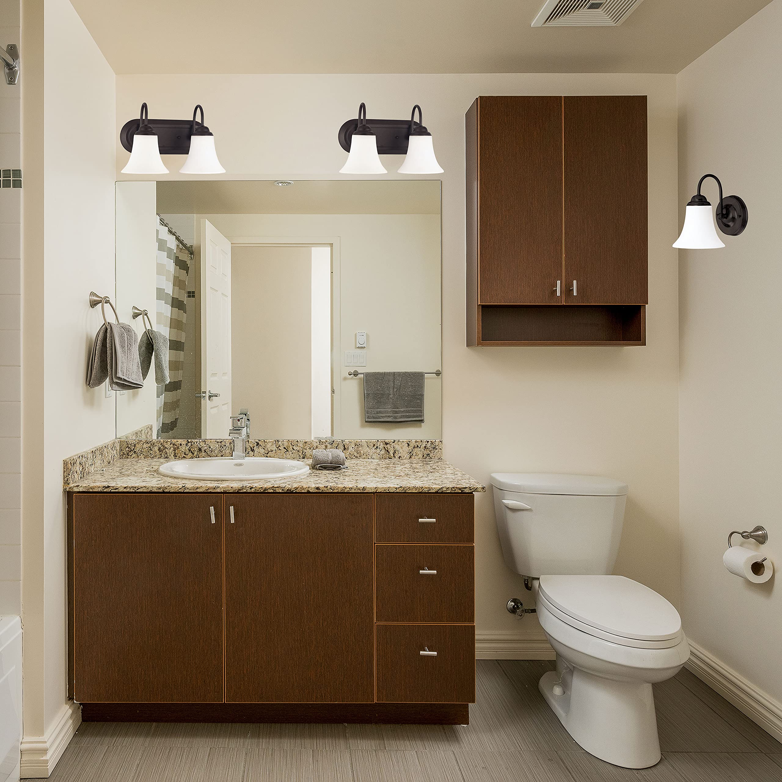 Nuvo 60/1853 Two Light Vanity in Dark Chocolate Bronze - Perfect for Bathroom Makeover & Modern Home Decor