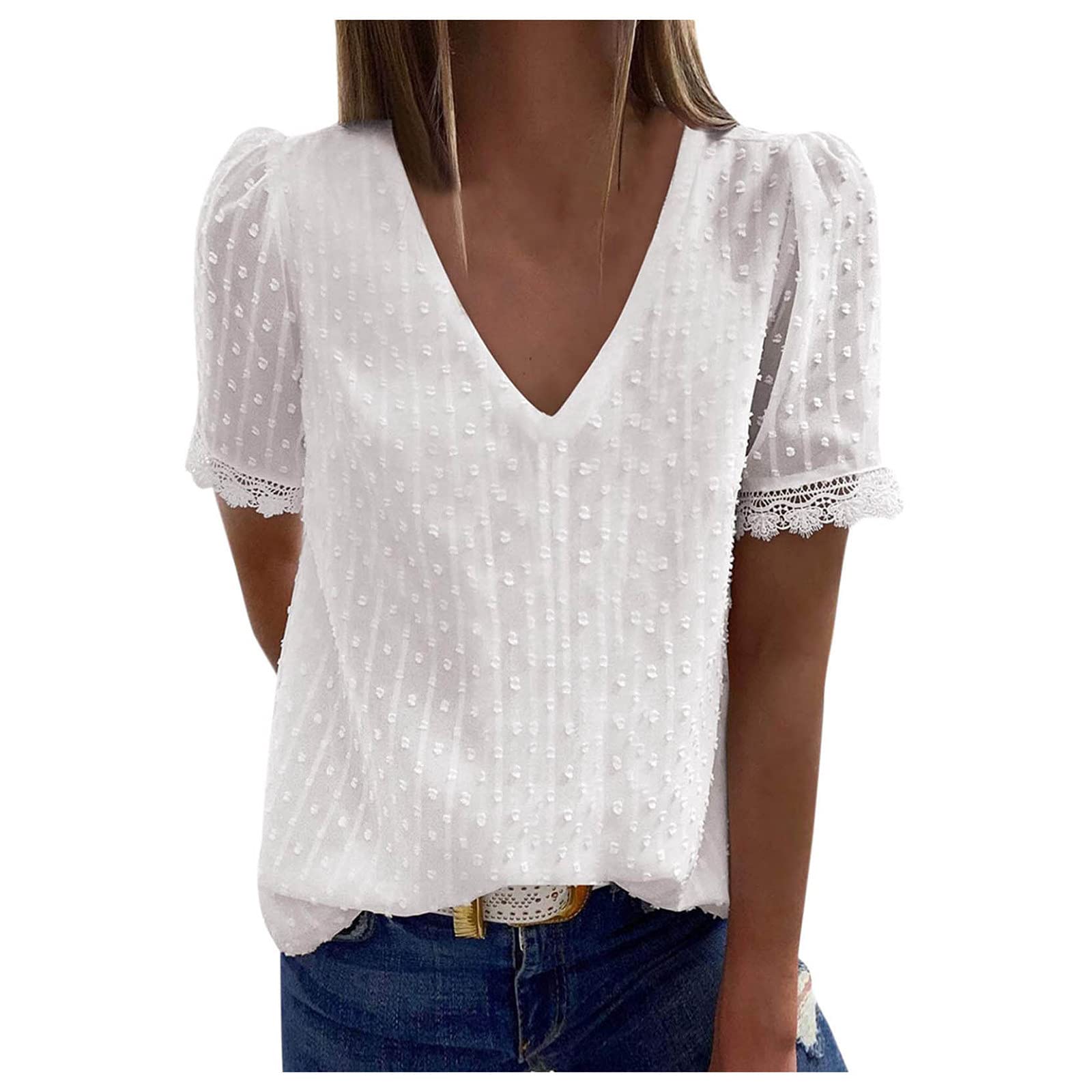 Women's Summer Tops - Short Sleeve Striped Color Block Graphic Tee with Leopard Print | Casual Brown T-Shirt for Everyday Wear, Beach Outings & Weekend Style