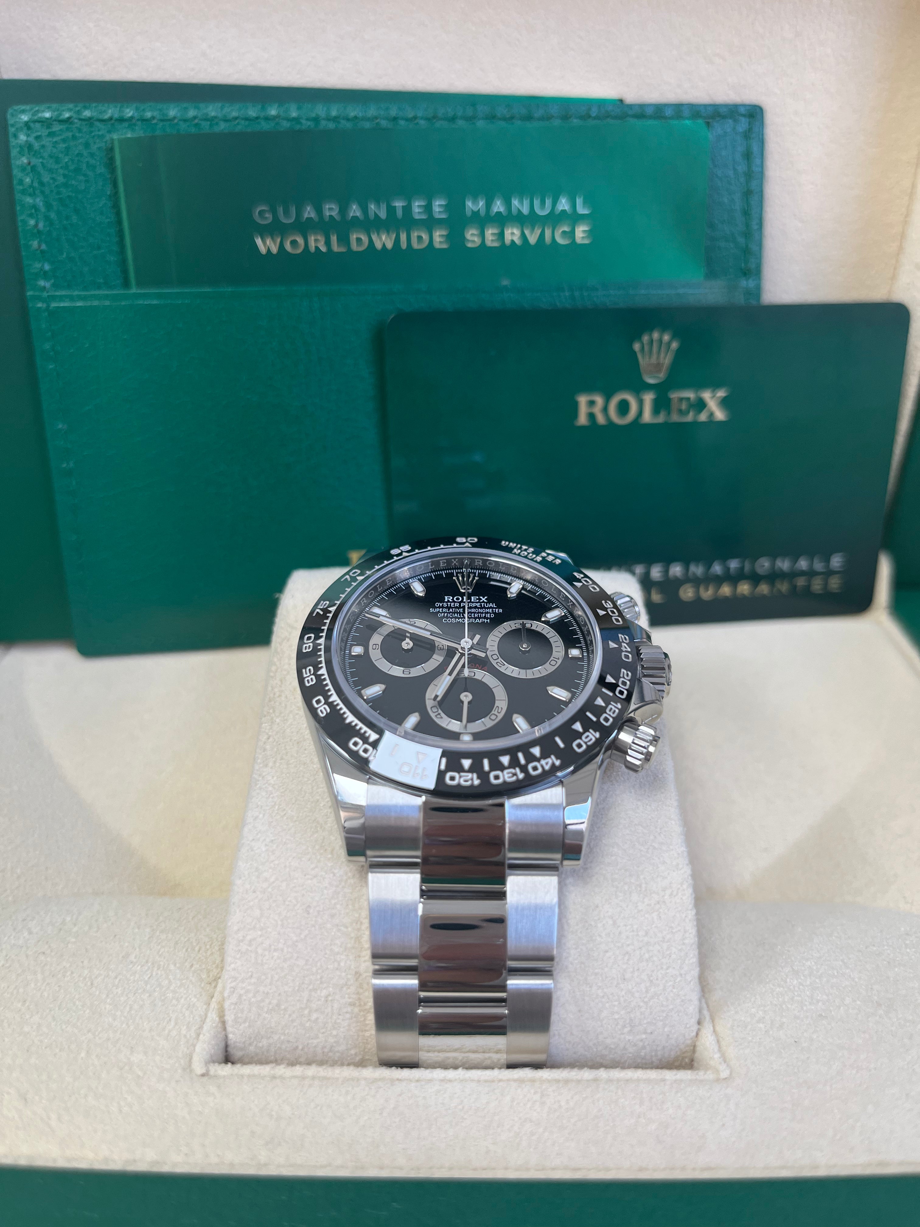 Rolex Daytona 40mm Stainless Steel Watch - Black Index Dial & Ceramic Bezel (Ref# 116500LN) - Luxury Men's Chronograph for Business, Sports & Special Occasions