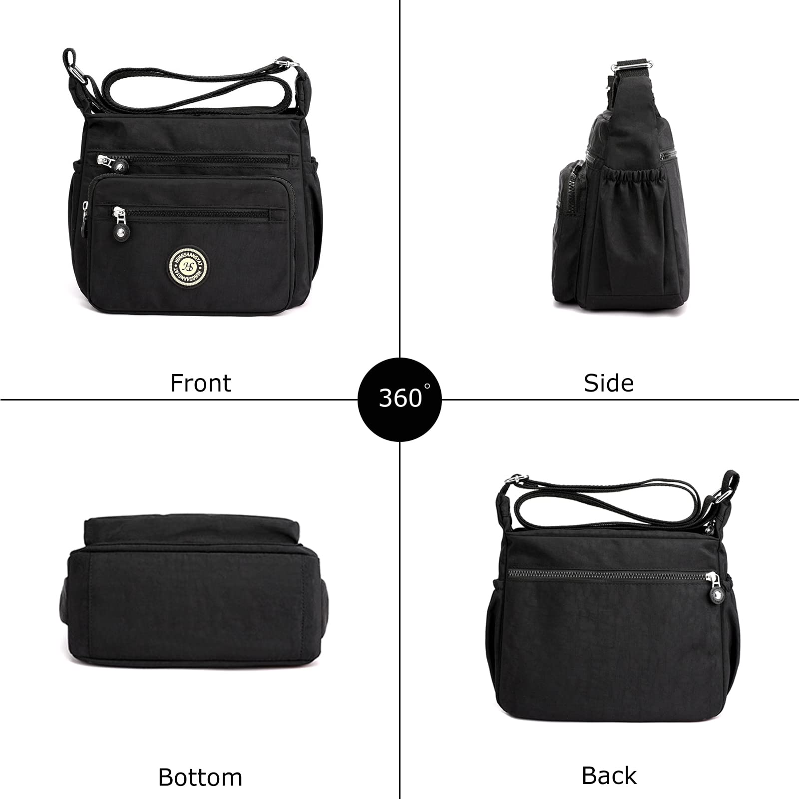 Stylish Women's Shoulder Bag - Waterproof Nylon Crossbody Purse with Multiple Pockets, Casual Messenger Bag for Travel, Work & Daily Use | Perfect Ladies Tote for Shopping, Commuting & Weekend Outings