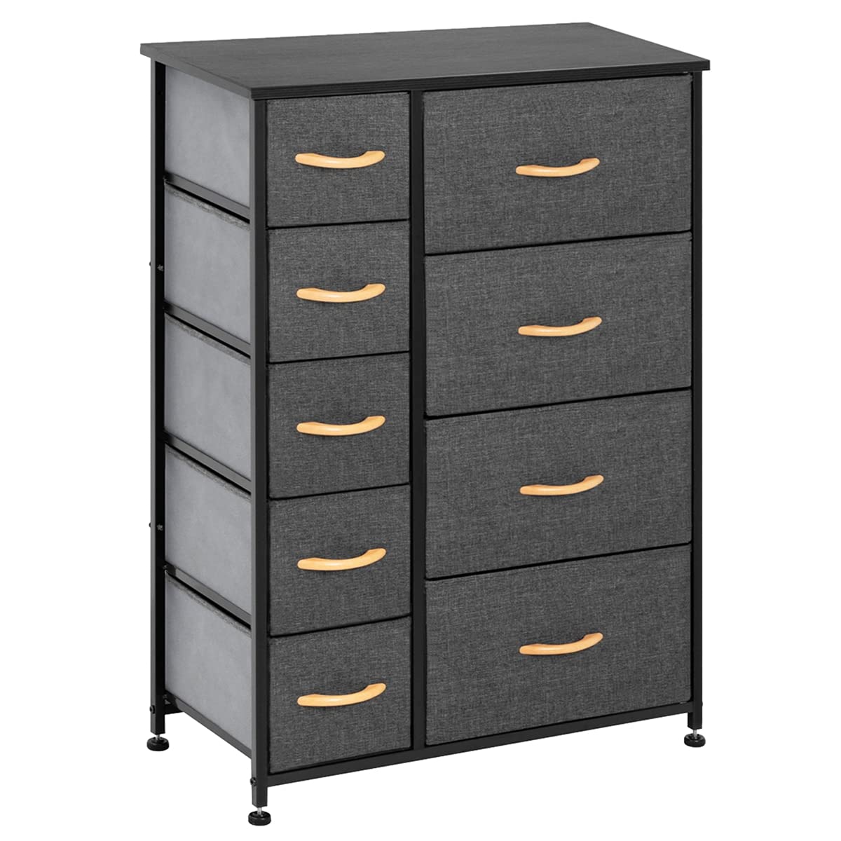 9-Drawer Fabric Dresser with Steel Frame & Wooden Top - Versatile Storage Organizer for Clothes, Toys & Home Essentials - Perfect for Bedroom, Nursery, Closet & Entryway Organization