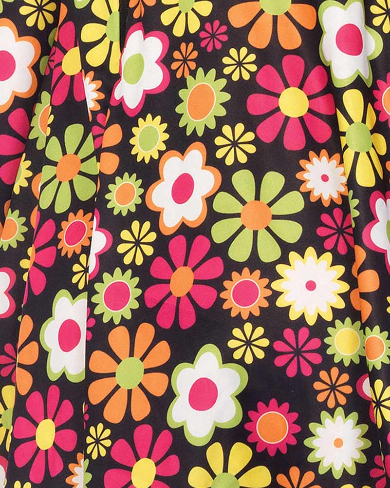 60s Starflower Hippie Women's Costume - Vintage 1960s Floral Boho Dress for Music Festivals & Halloween Parties