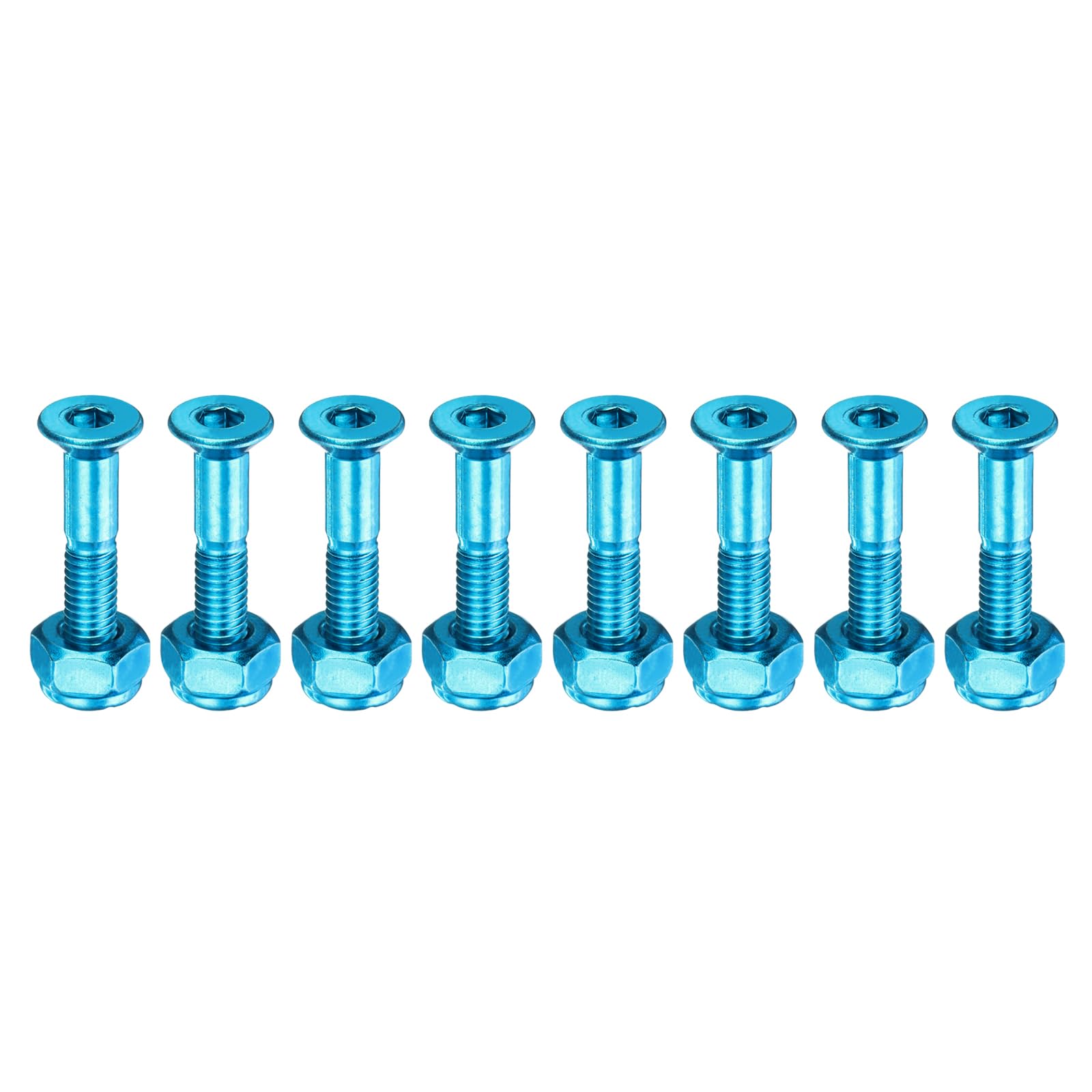 PATIKIL Skateboard Hardware Bolt Set - Carbon Steel Truck Mounting Screws & Nuts for Skateboard Cruiser | Durable Skateboard Maintenance & Repair Accessories