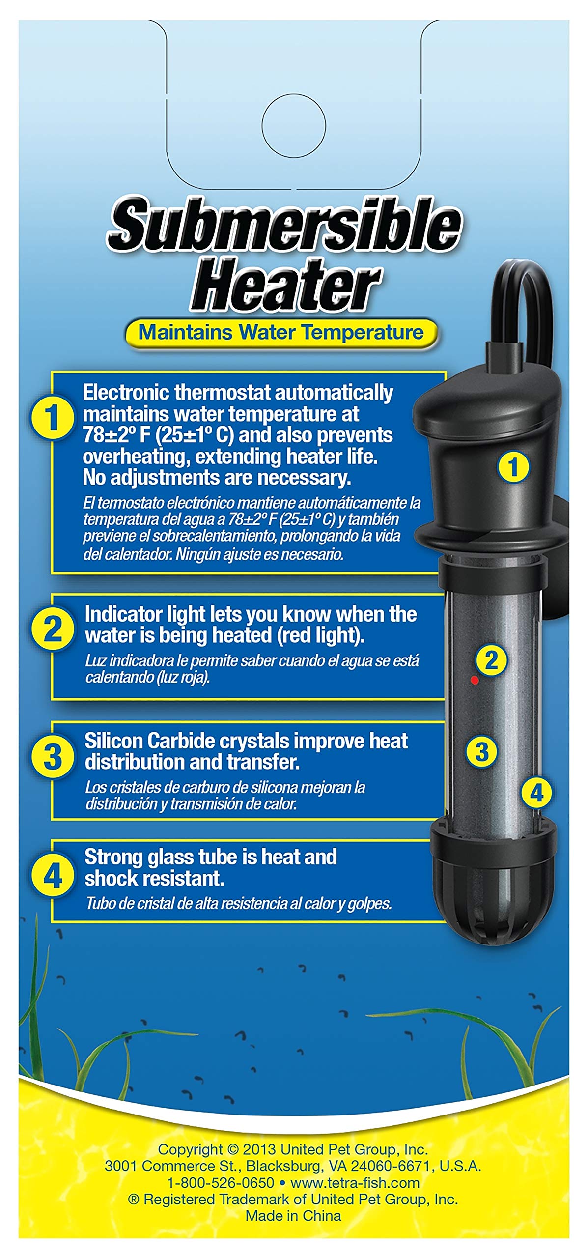 Tetra 26446 HT Submersible Aquarium Heater with Electronic Thermostat - 100W for 10-30 Gallon Fish Tanks - Adjustable Temperature Control for Tropical & Freshwater Aquariums - Perfect for Home, Office & Pet Stores