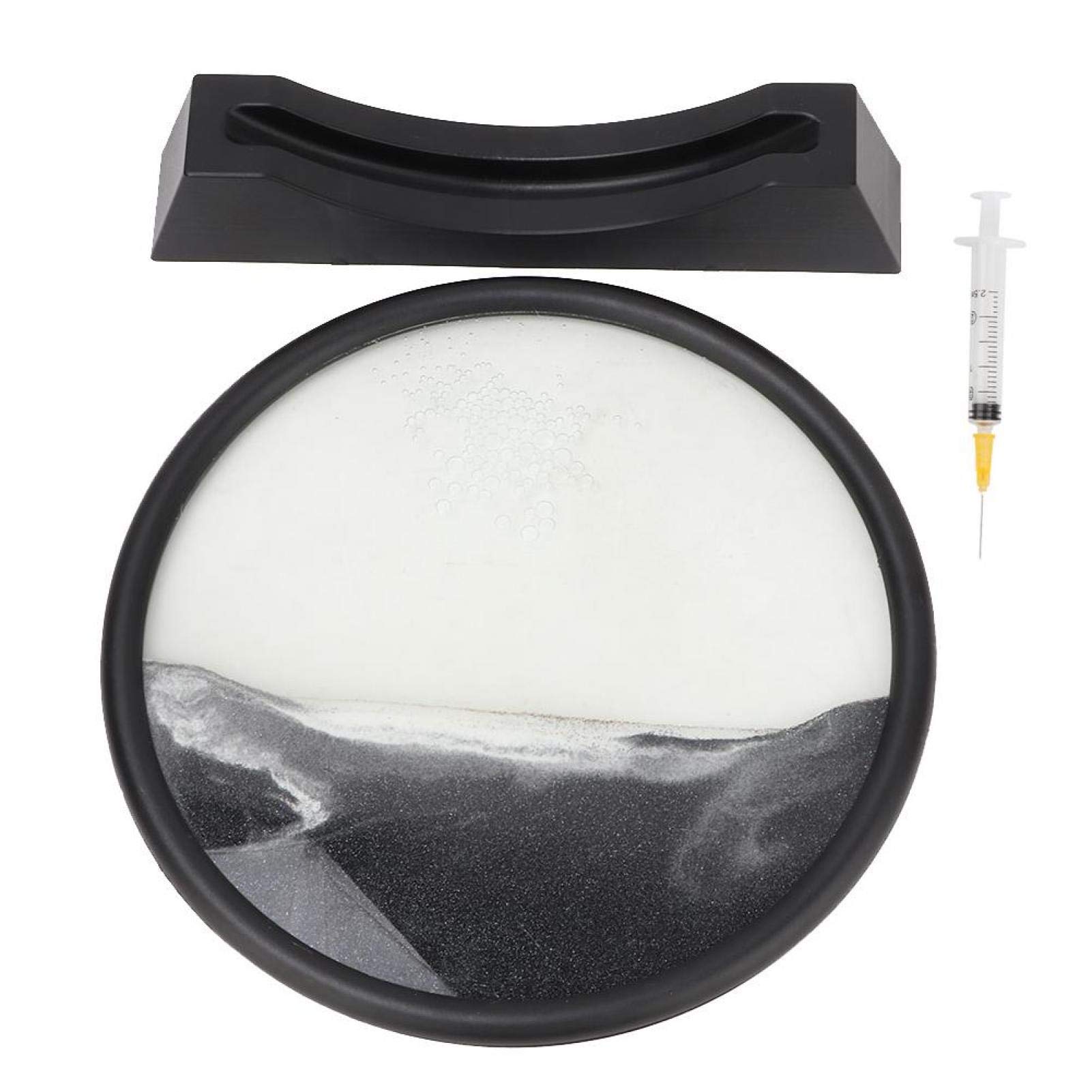 3D Hourglass Sand Art Painting - Polar Animals Landscape Decor (12 Inch Black, 26x27x4.5cm) - Unique Home & Office Decoration Gift for Nature Lovers | Perfect for Living Rooms, Bedrooms, or Meditation Spaces