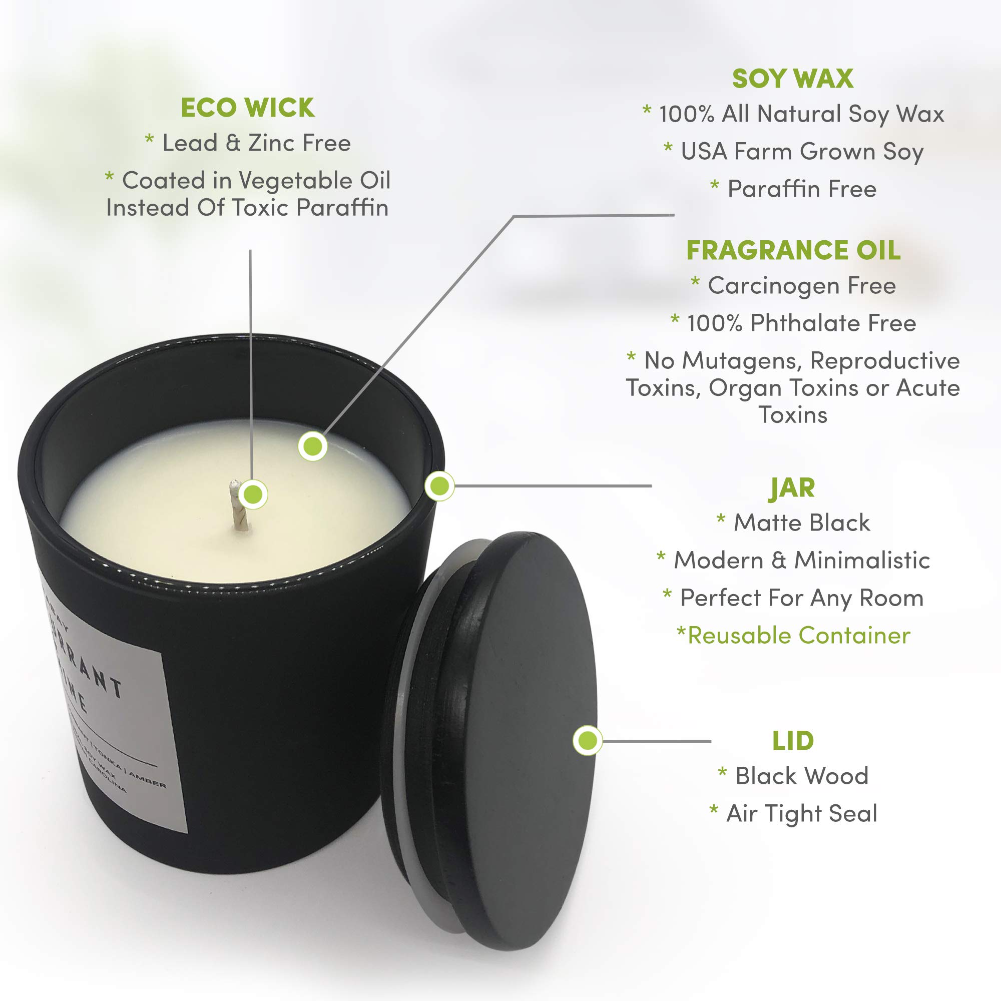 Natural Soy Coconut Lime Candle - Tropical Citrus Scent for Home Relaxation