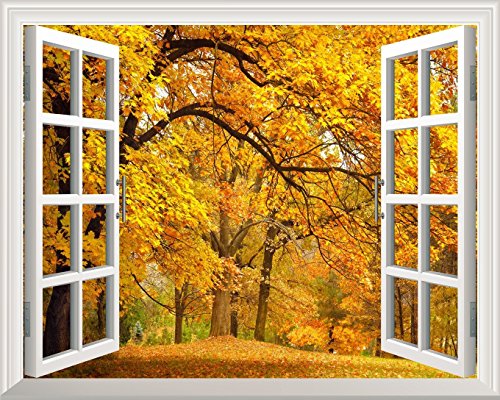 Autumn View With Yellow Trees