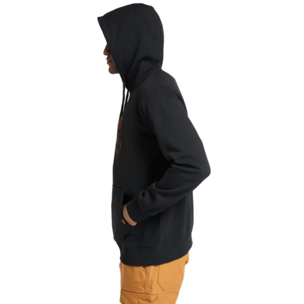 Timberland PRO Hood Honcho Textured Graphic Hoodie Sweatshirt for Men | Comfortable Pullover with Stylish Design | Perfect for Outdoor Work, Casual Wear & Street Fashion