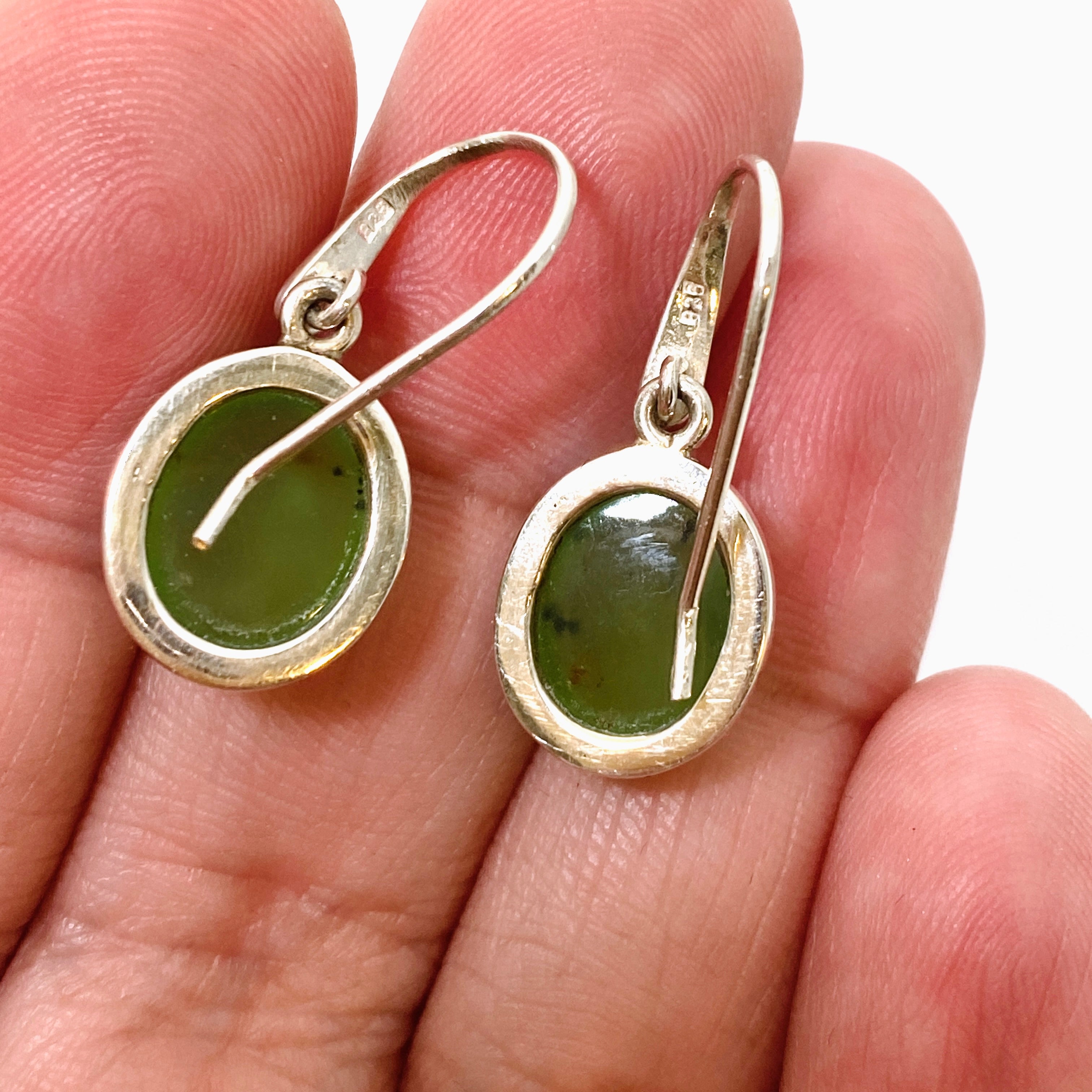 Natural Green Chrysoprase Oval Cabochon Earrings - Handmade Sterling Silver Jewelry for Women - Perfect for Weddings, Parties & Everyday Wear