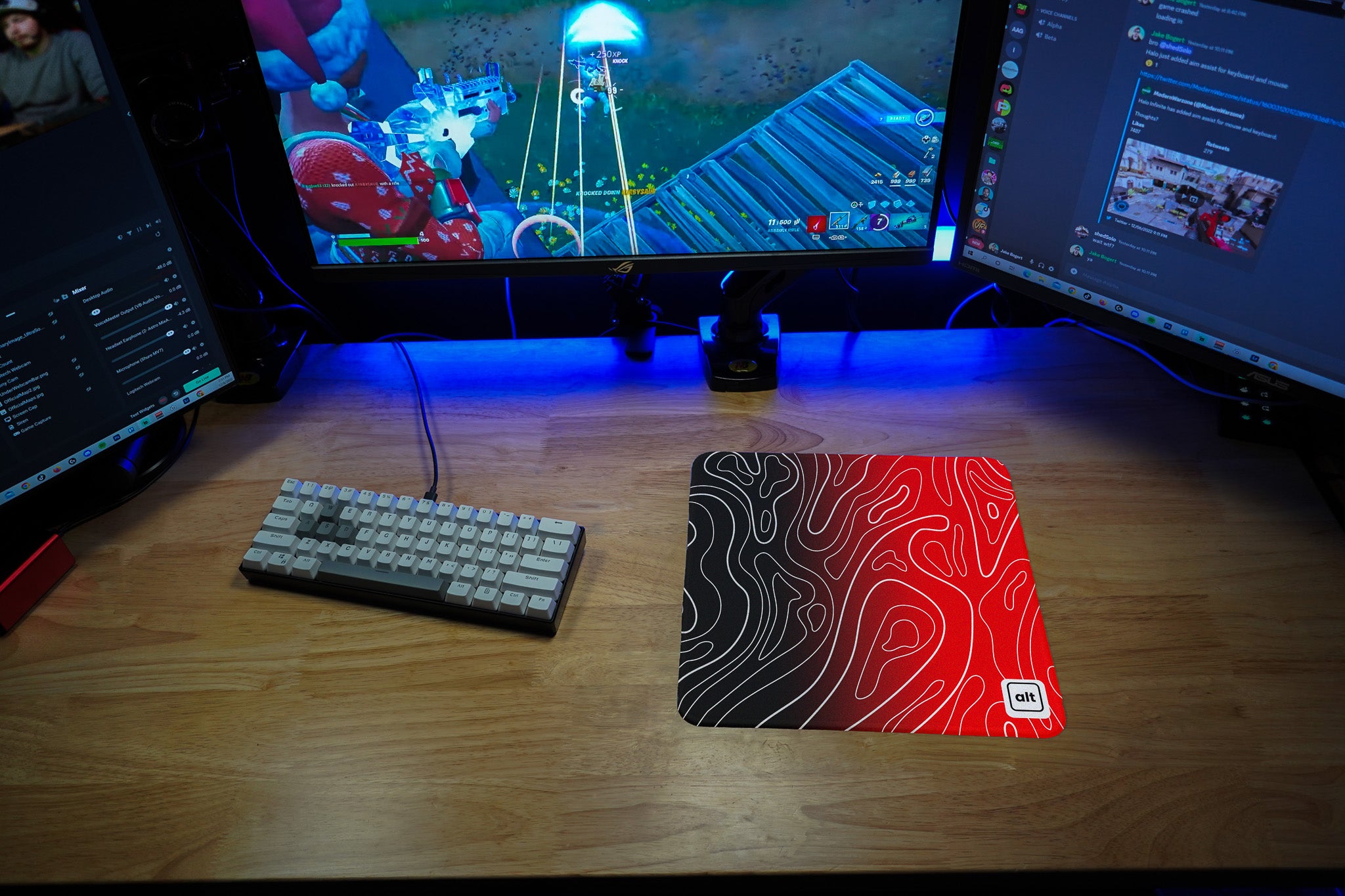 Premium Flaming Ombre Damascus Gaming Mouse Pad - Non-Slip Rubber Base, Smooth Surface for Precision Control - Perfect for PC, Laptop, Office & Esports Gaming Setup
