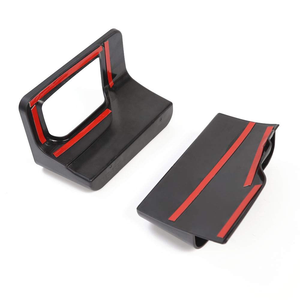 **CheroCar JL JT Gear Shift Storage Box Organizer - Compatible with Jeep Wrangler 2018-2020 JL/JLU & 2020 Jeep Gladiator JT - Interior Accessories (Black, 2-Pack) - Perfect for Storing Keys, Coins, and Small Essentials**