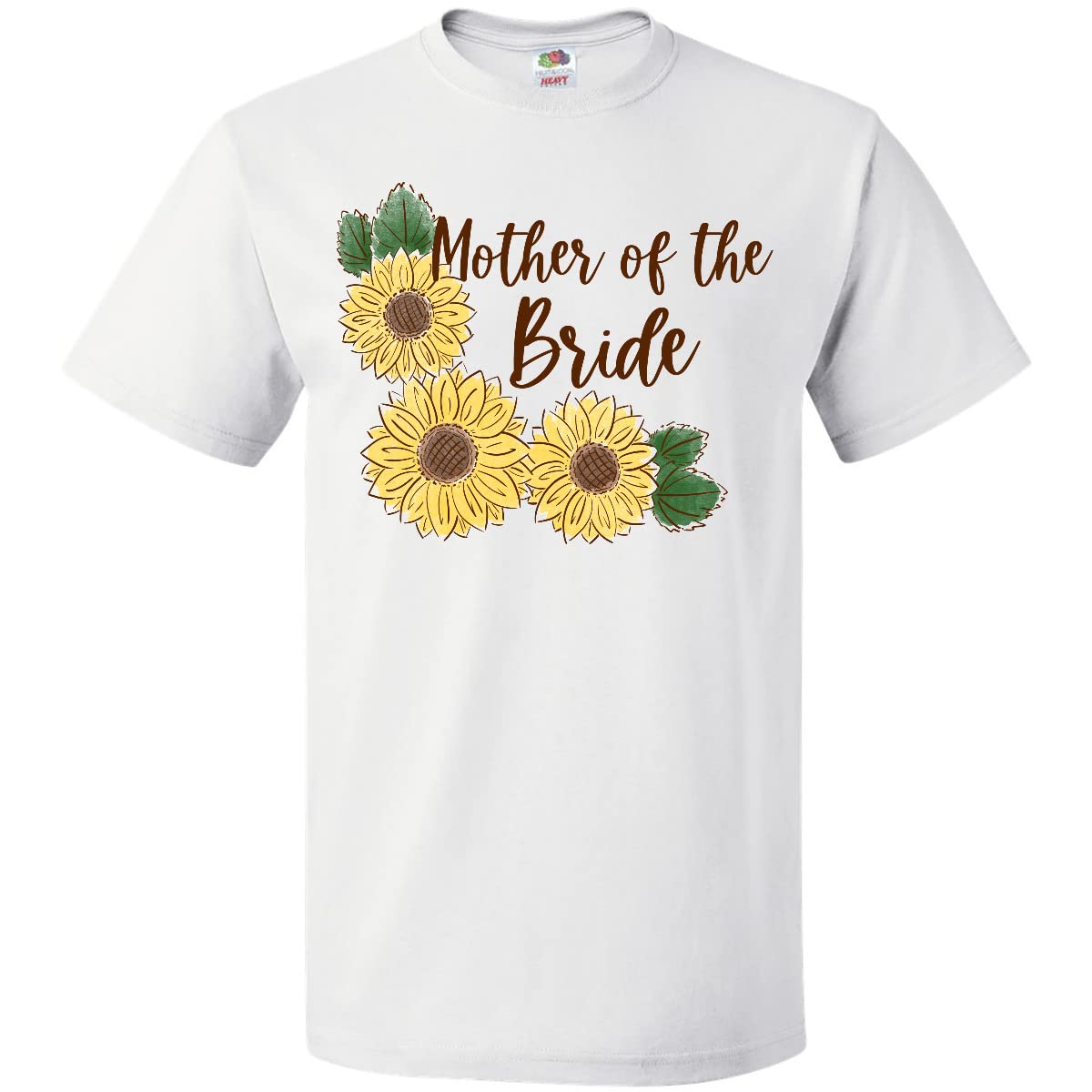 Inktastic Mother of The Bride Sunflower Print T-Shirt - Comfortable Wedding Guest Outfit for Bridal Shower & Special Occasions
