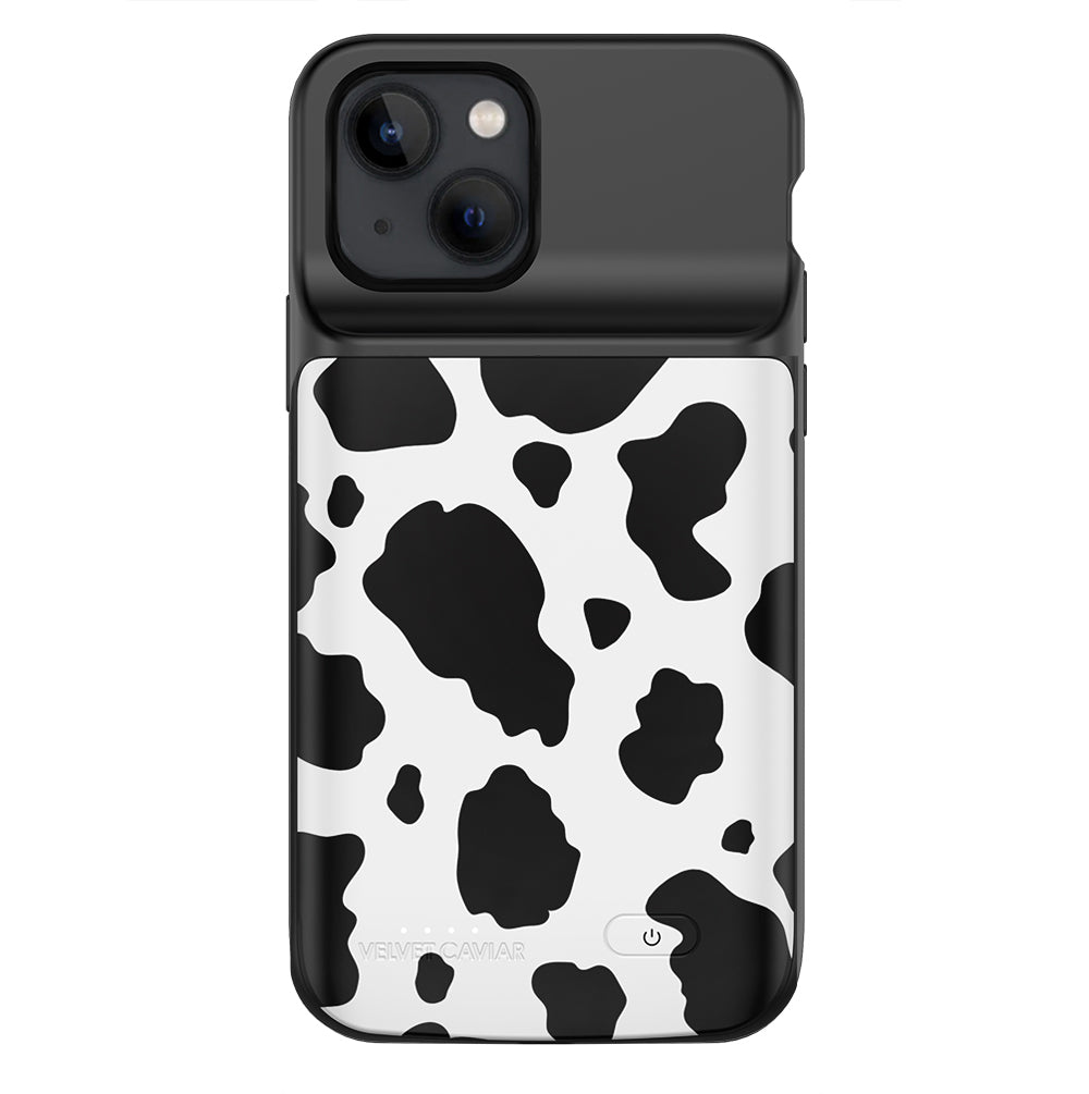 Premium Cow Print iPhone Charging Case - Durable Protective Phone Cover with Wireless Charging Compatible for iPhone 14/13/12/11 Pro Max - Perfect for Farmhouse Decor, Country Style & Animal Lover Gifts
