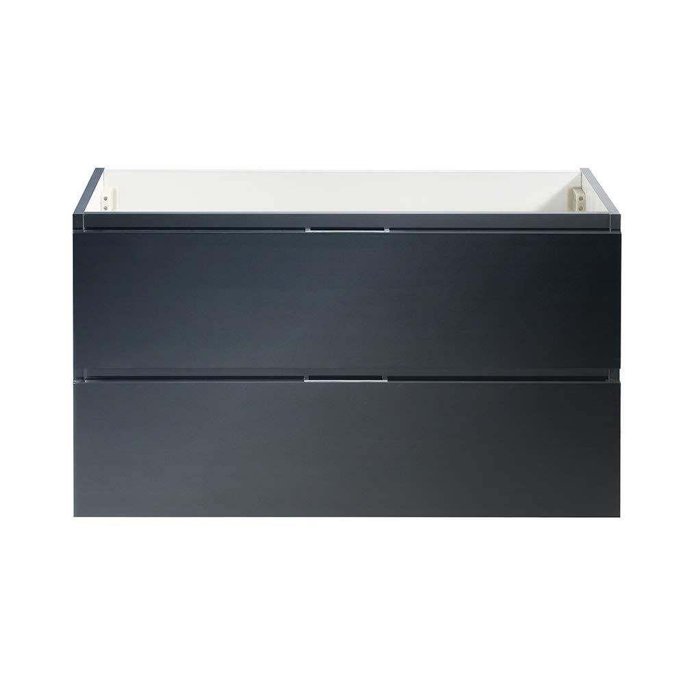 Modern Gray Oak Wall-Mounted Bathroom Vanity 36
