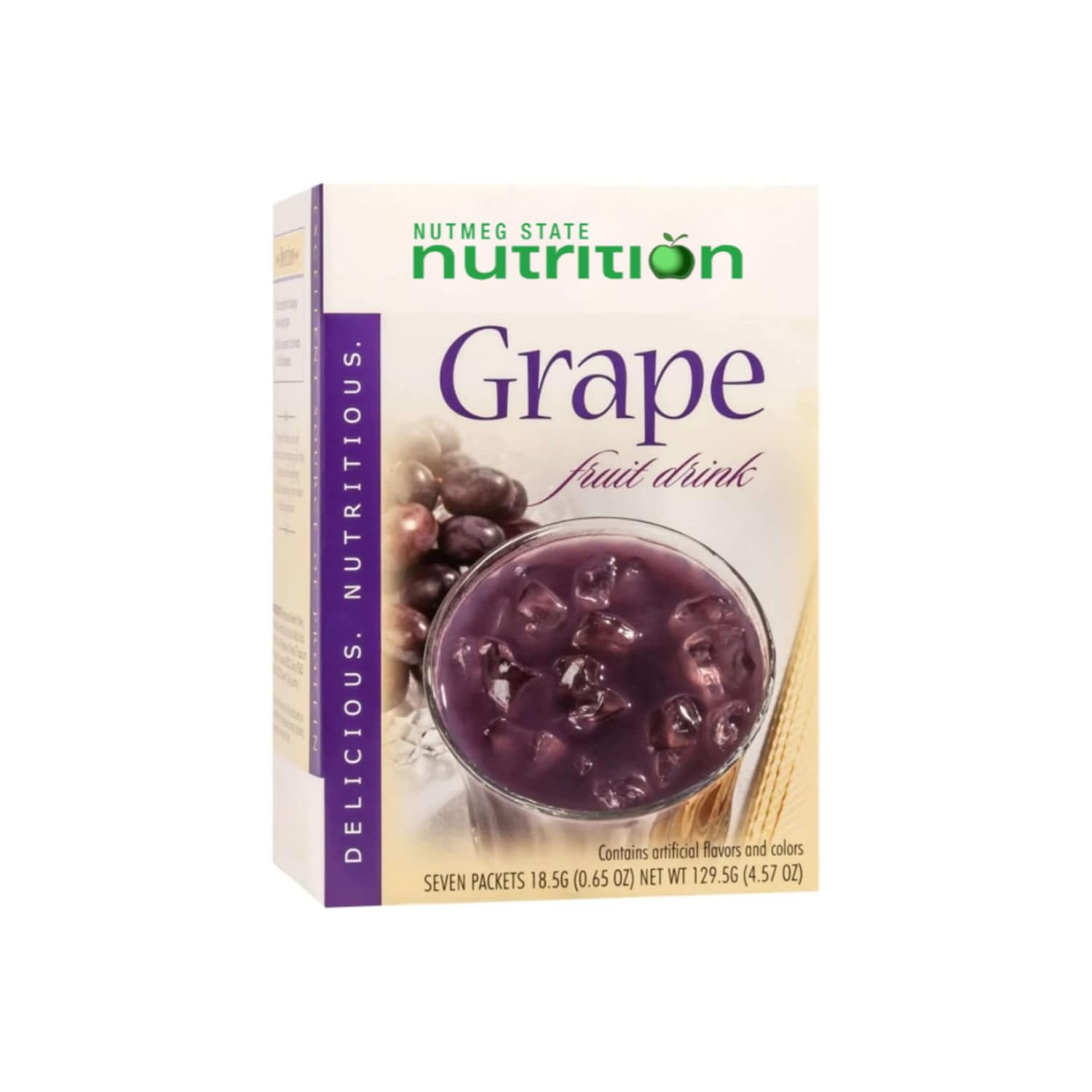 High Protein Grape Fruit Drink - 15g Protein, Low Calorie, Low Carb, Low Sugar, Fat Free - Nutmeg State Nutrition (7 Servings) - Perfect for Post-Workout Recovery & Healthy Snacking