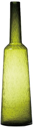 Torre & Tagus 901874B Medium Green Glass Tower Vase - Elegant Home Decor for Centerpieces, Wedding Decorations & Floral Arrangements