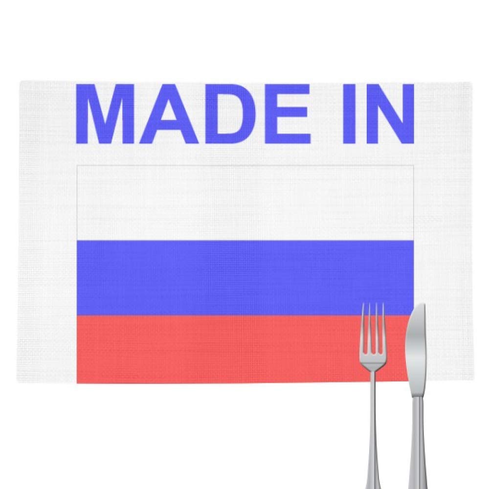 DIYthinker Russian Country Love Woven Heat-Resistant Placemat Pad - Rectangle Kitchen Table Mat for Dining, Home Decor & Gift Giving