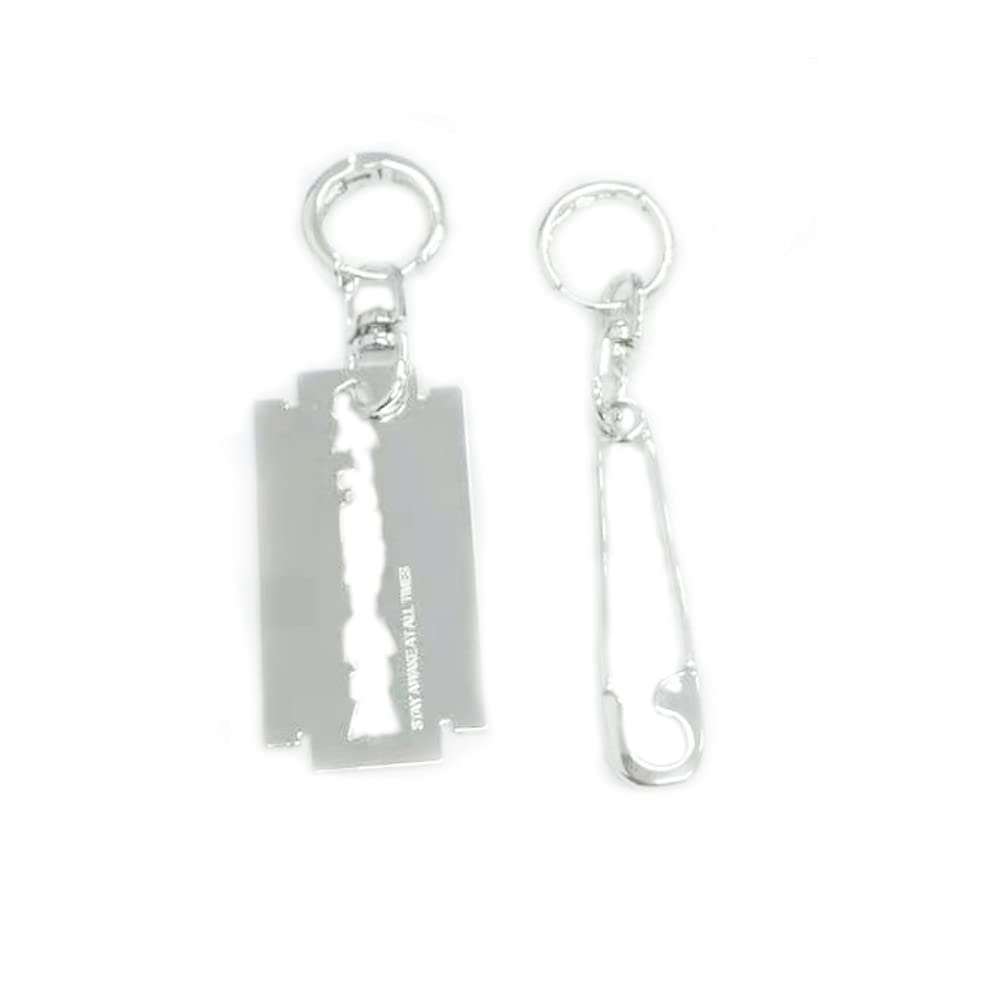 Blade Safety Pin Earrings for Men & Women - Punk Kpop Goth Fashion Drop Dangle Jewelry - Perfect for Concerts, Parties & Edgy Street Style