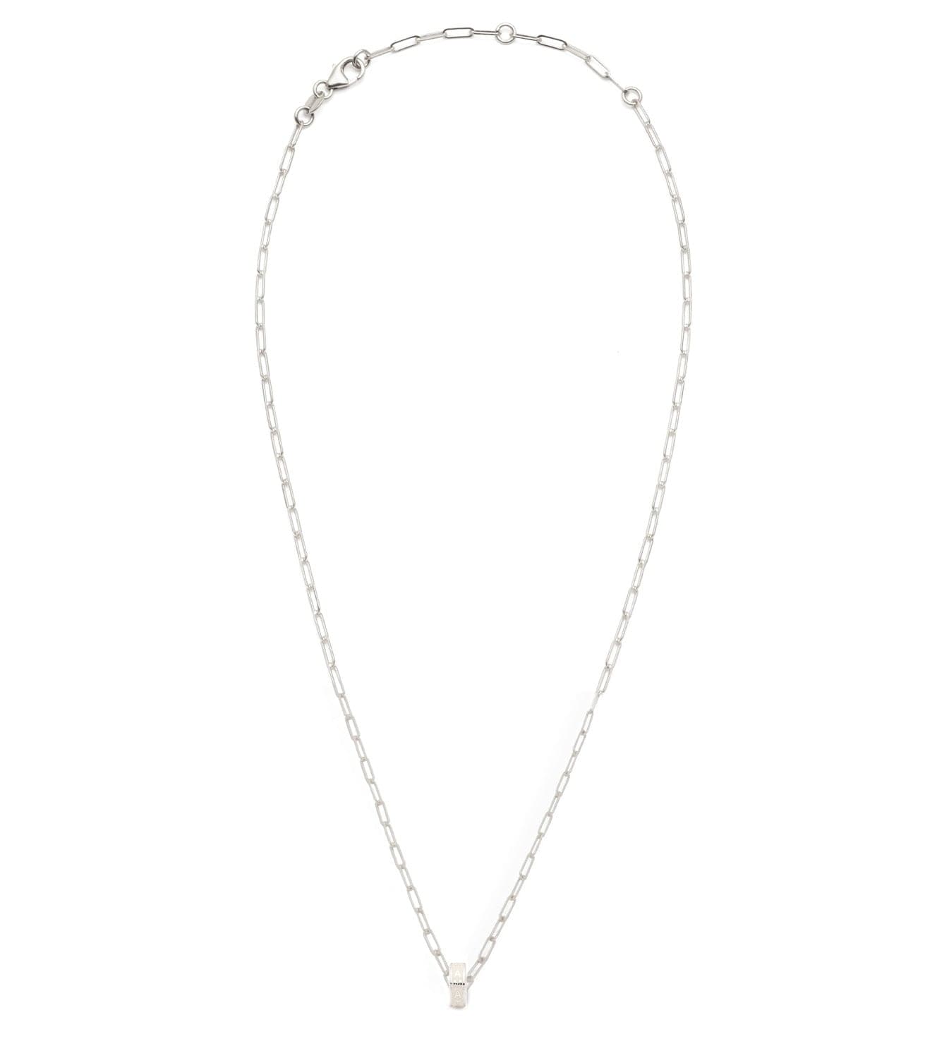 Amate Love: Heartbeat Super Fine Clip Chain Necklace in White Gold - Perfect for Valentine's Day Gifts, Anniversaries & Romantic Occasions