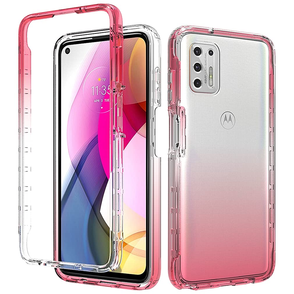 **Shockproof Clear TPU Case for Motorola Moto G Stylus 2021 (Red) - Full Body Protection, Flexible & Durable Cover (Not Compatible with 2020 Model) | Perfect for Everyday Use, Work & Travel**
