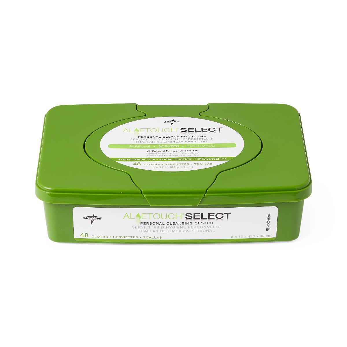 AloeTouch SELECT Premium Spunlace Personal Cleansing Wipes - Hypoallergenic & Moisturizing Facial & Body Wipes for Travel, Gym, and On-the-Go Hygiene