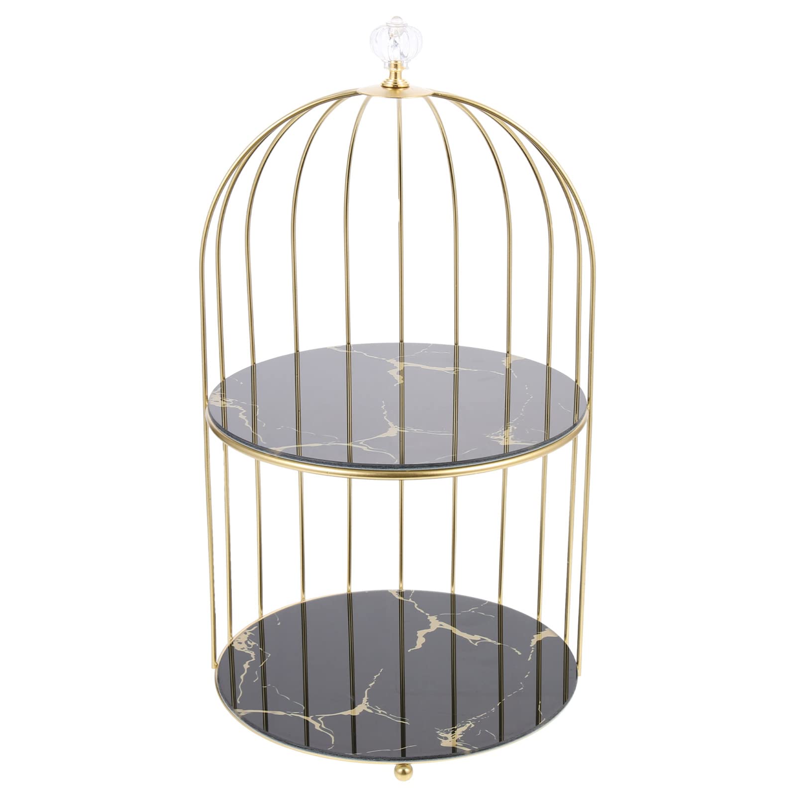 FOMIYES 3-Tier Metal Cosmetic Organizer Shelf - Makeup Storage Rack for Vanity, Bathroom & Bedroom | Sturdy Iron Makeup Organizer with Cake Stand Design | Perfect for Cosmetics, Jewelry & Skincare Products