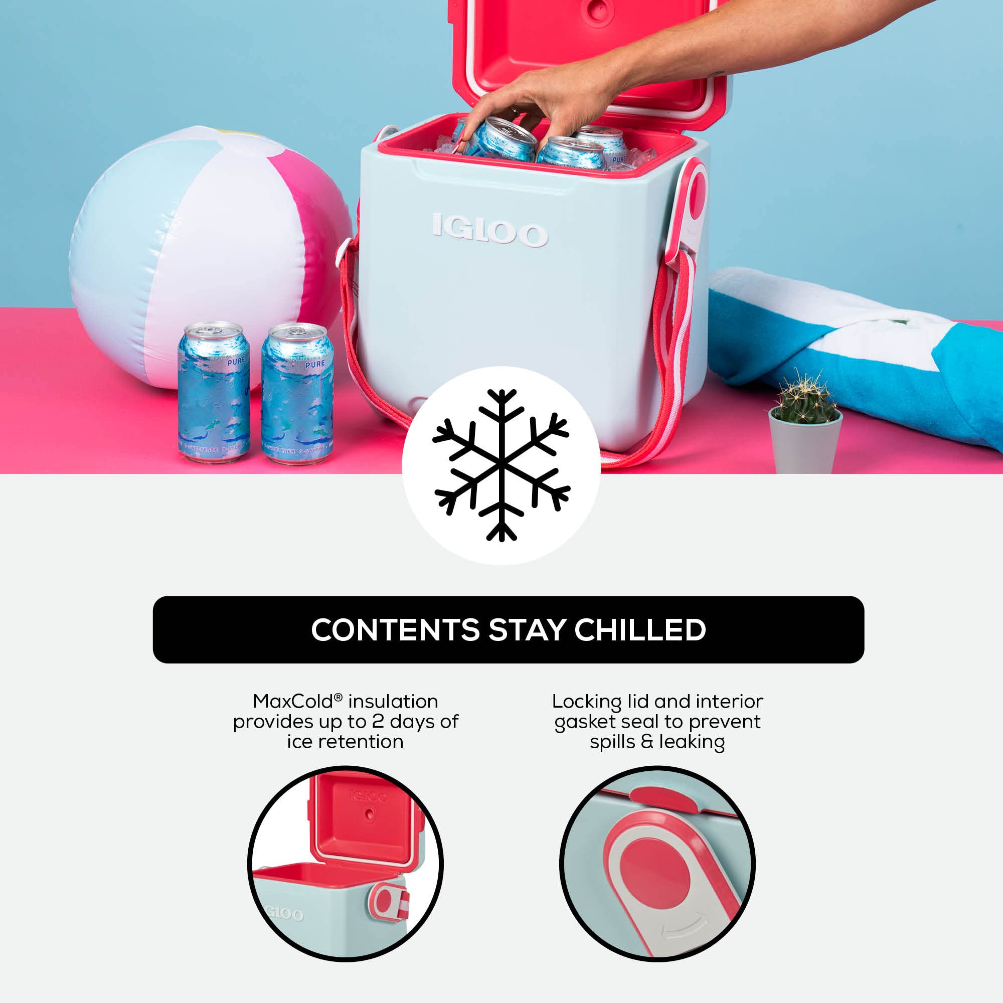 Igloo 11 Qt Cooler - Portable Picnic & Outdoor Cooler for Camping