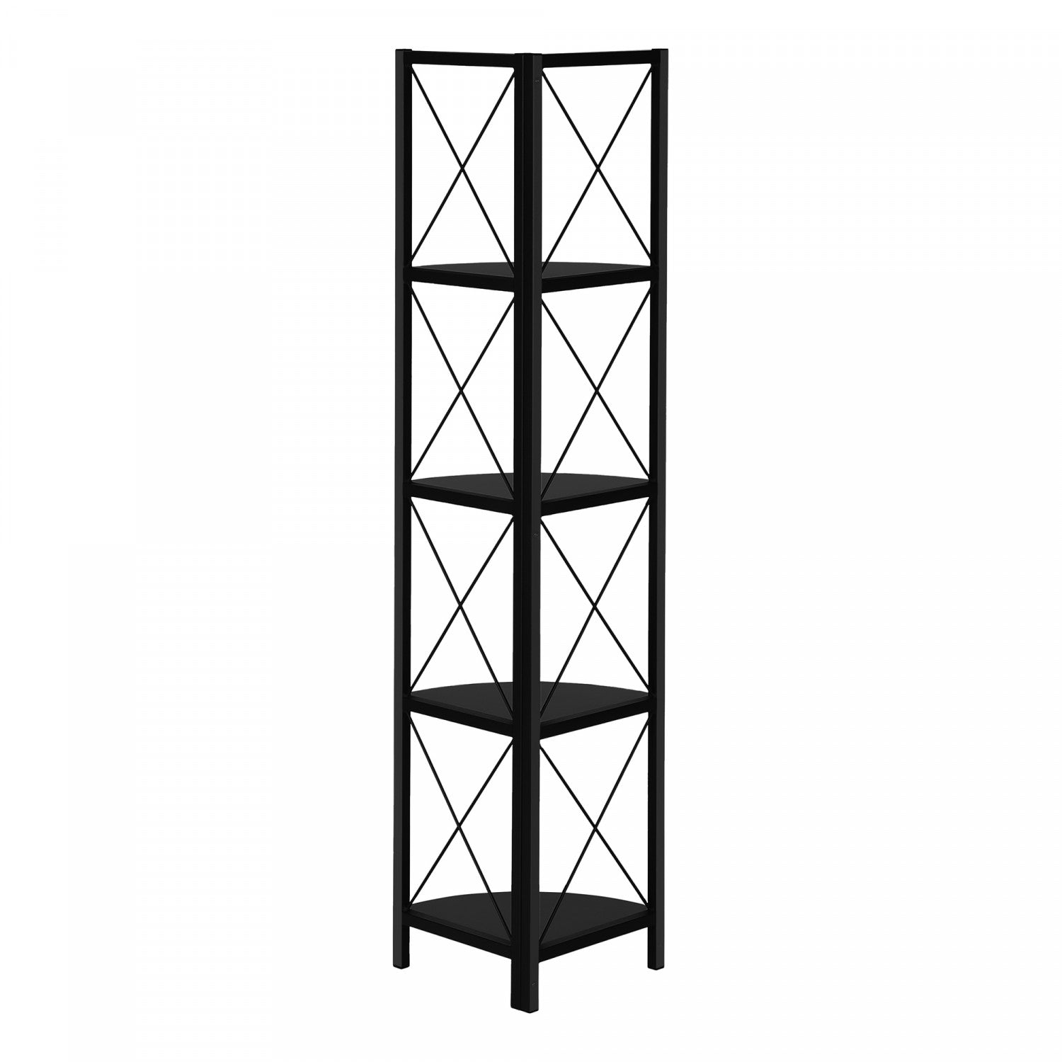 Zeva 5-Shelf Black Bookcase - Modern Wooden Bookshelf for Home & Office Storage - Perfect for Living Room, Bedroom, or Study Organization