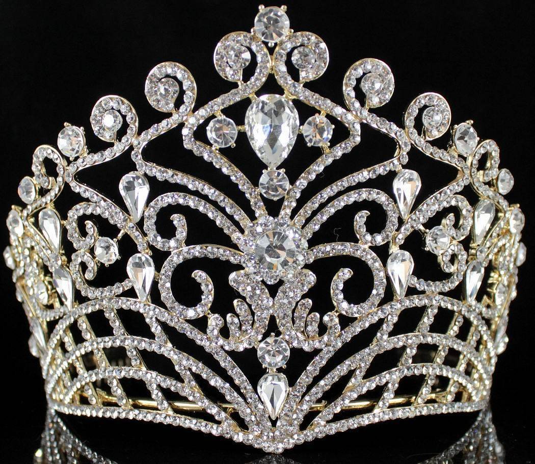 Luxury Clear Austrian Crystal Rhinestone Tiara Crown for Bridal, Prom, Pageant - Elegant Wedding Headpiece T11884 | Perfect for Brides, Prom Queens, and Pageant Contestants