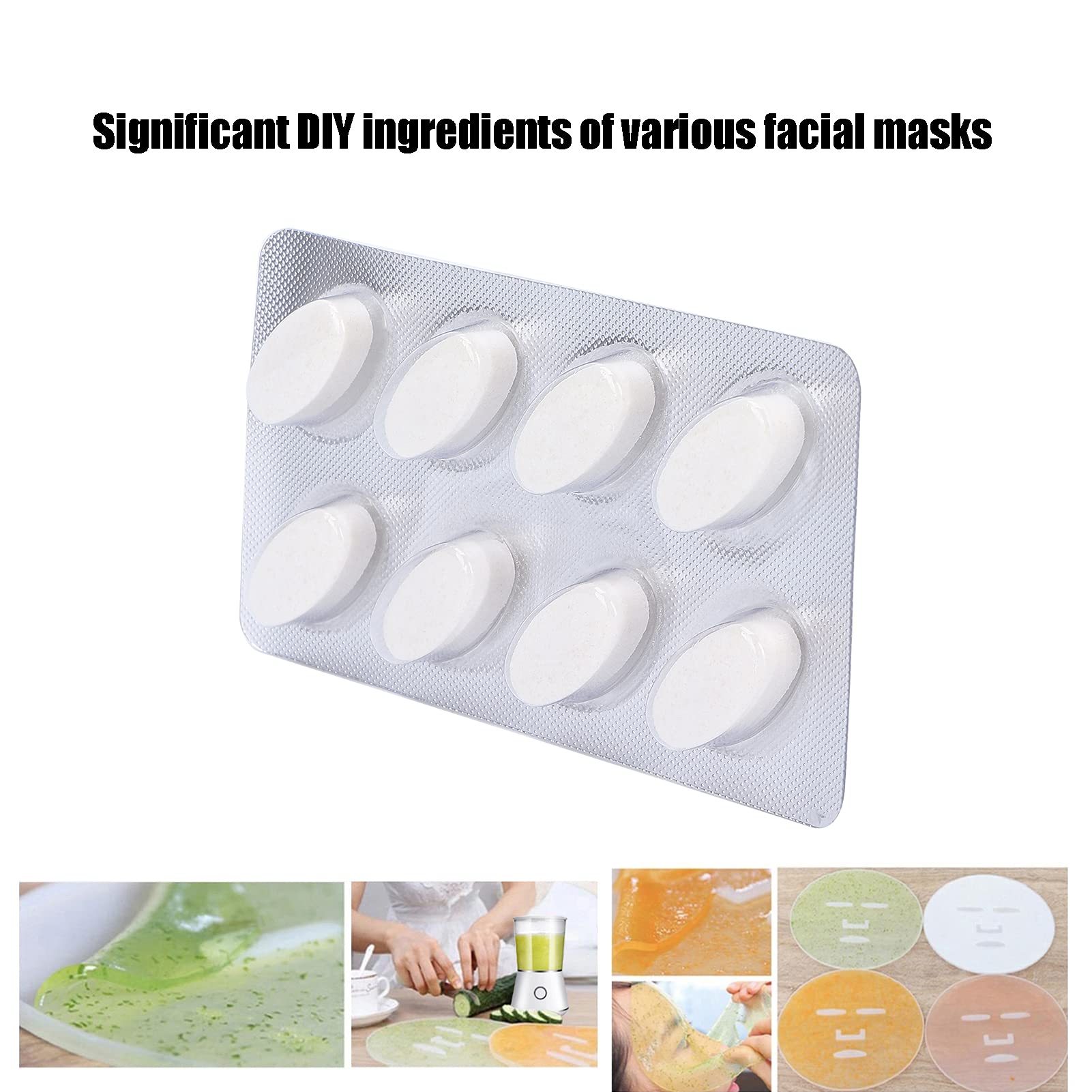 DIY Collagen Facial Tablets for Skin Whitening - Professional & Home Use for Beauty Salon & Personal Skincare Routine