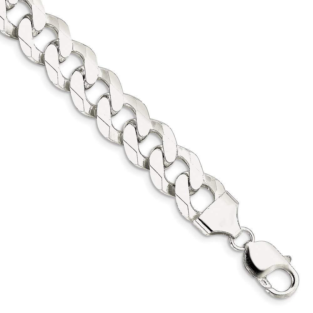 925 Sterling Silver Beveled Curb Chain Bracelet for Women - Adjustable Length 7-14mm | Dainty Layering Jewelry, Everyday Wear & Gift for Her | Perfect for Stacking, Office & Special Occasions