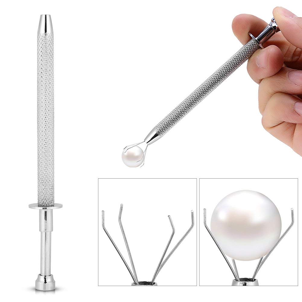 Professional Stainless Steel 4-Claw Tattoo Bead Grabber - Diamond & Pearl Pickup Tool for Body Piercing, Jewelry Making & Tattoo Accessories | Perfect for Tattoo Artists, Piercing Professionals & Jewelers