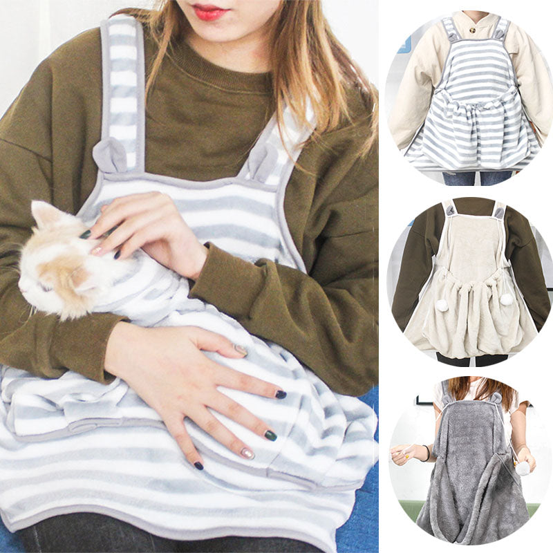 Pet Apron for Cats & Small Dogs - Non-Stick, Anti-Scratch Pet Clothing for Women - Perfect for Grooming, Feeding & Cuddling Time