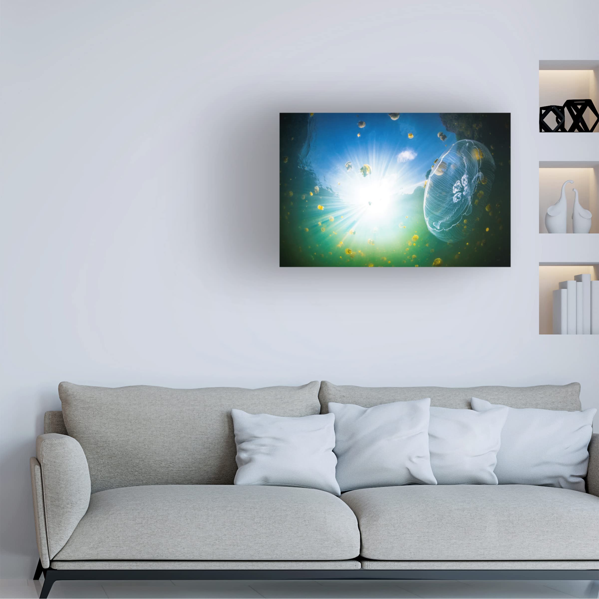 Trademark Fine Art 'Medusa Aurelia' Canvas Wall Art Print by Barathieu Gabriel - Mythological Decor for Living Room, Bedroom & Office