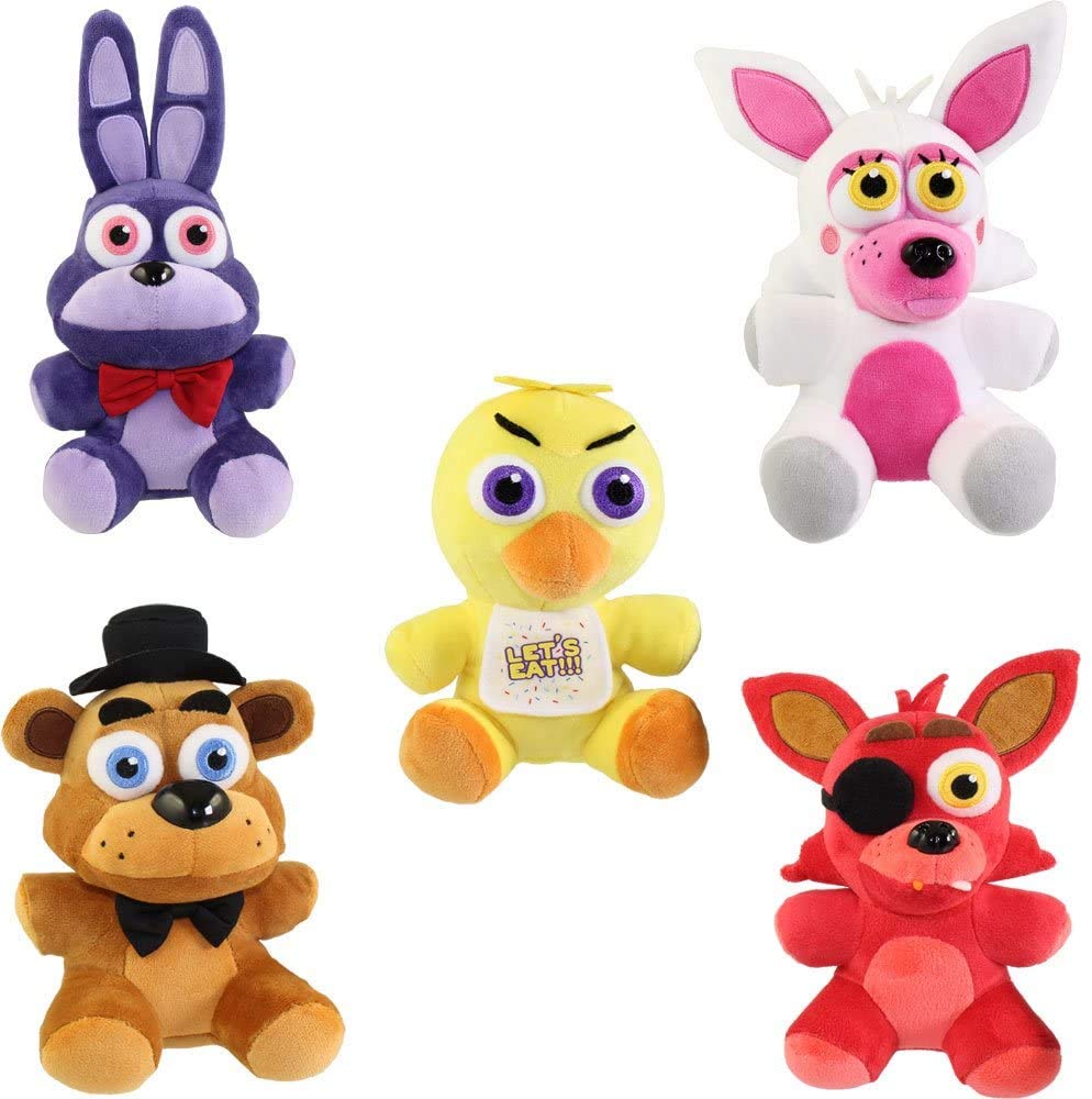 Funko Five Nights at Freddy's Series 1 Plush Toys - 6-inch Collectible Stuffed Animals (Set of 5) - Perfect for FNAF Fans, Gaming Room Decor, and Horror Themed Gift Ideas
