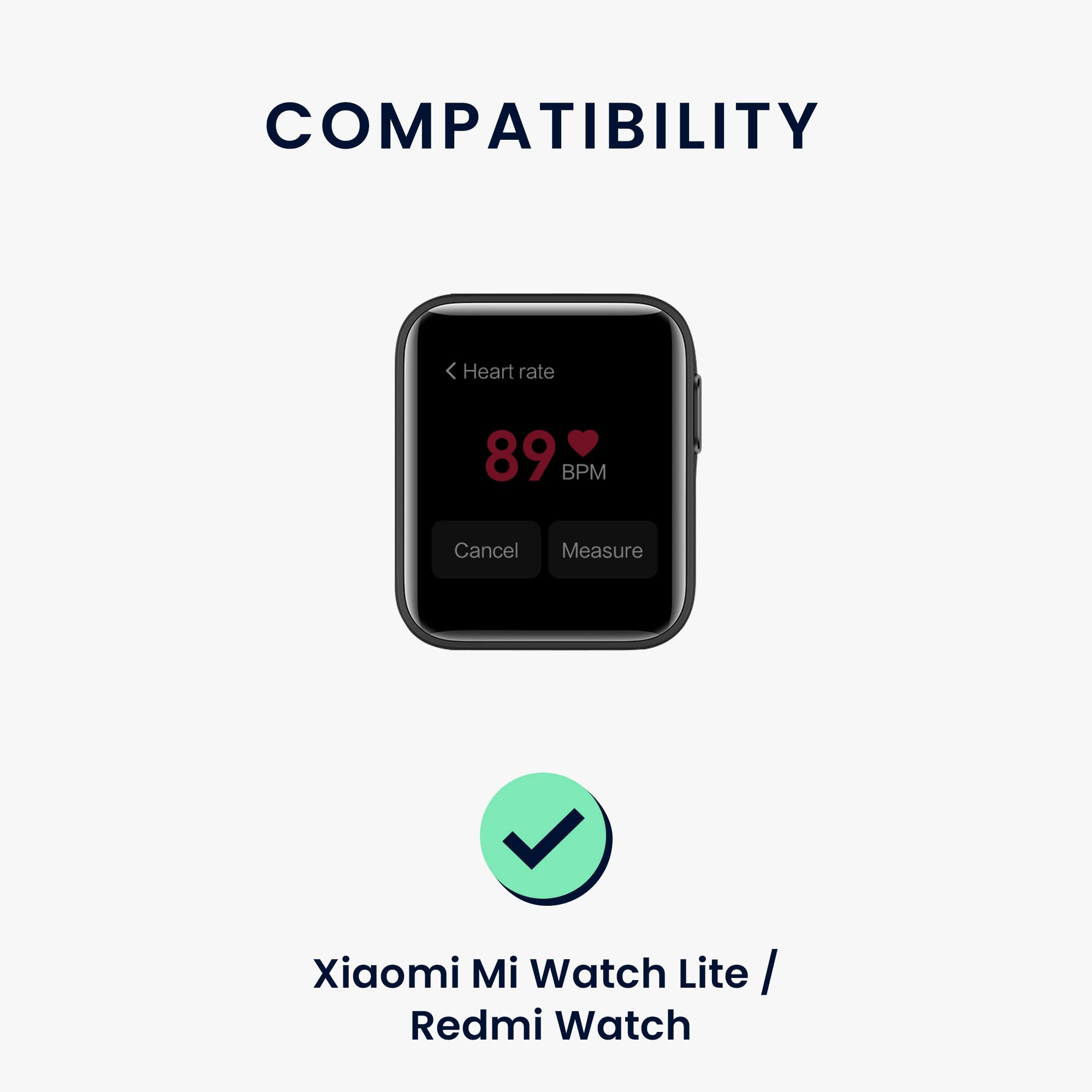 kwmobile 2-Pack Silicone Replacement Watch Straps Compatible with Xiaomi Mi Watch Lite & Redmi Watch - Soft Durable Sport Band in Black/Dark Blue for Running, Swimming & Everyday Wear