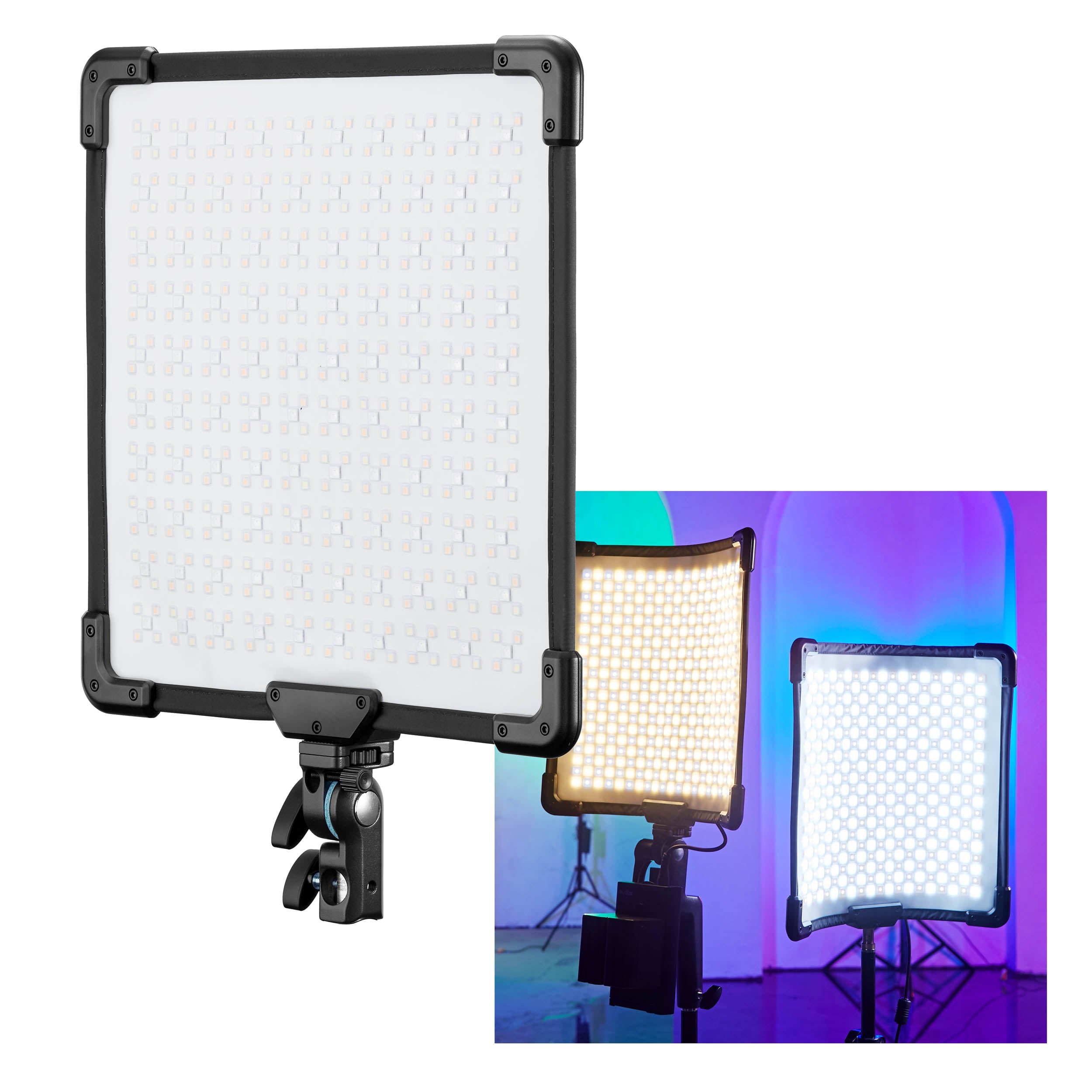 FH50R 1x1 Foot Flexible Handheld RGB LED Studio Light Panel - Perfect for Photography, Videography & YouTube Content Creation