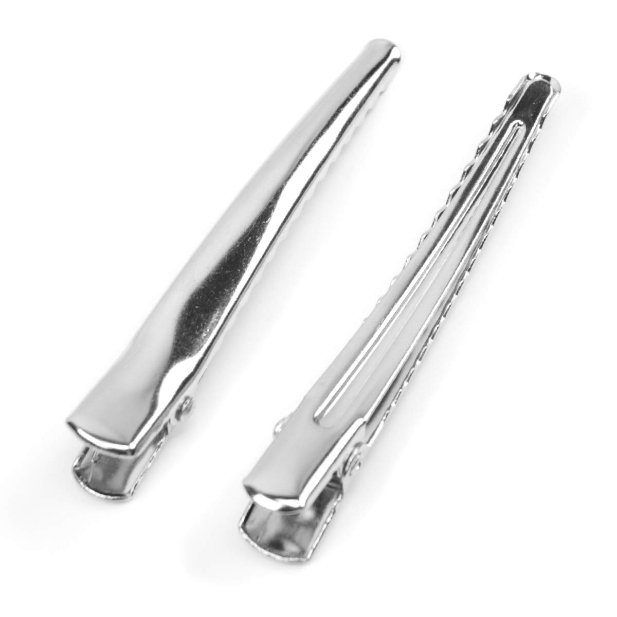 20 Pack Metal Alligator Hair Clips for Curling & Styling - 2.4 Inch Duck Bill Sectioning Clips (Silver) - Perfect for Salon, Home Hairdressing & DIY Hairstyles