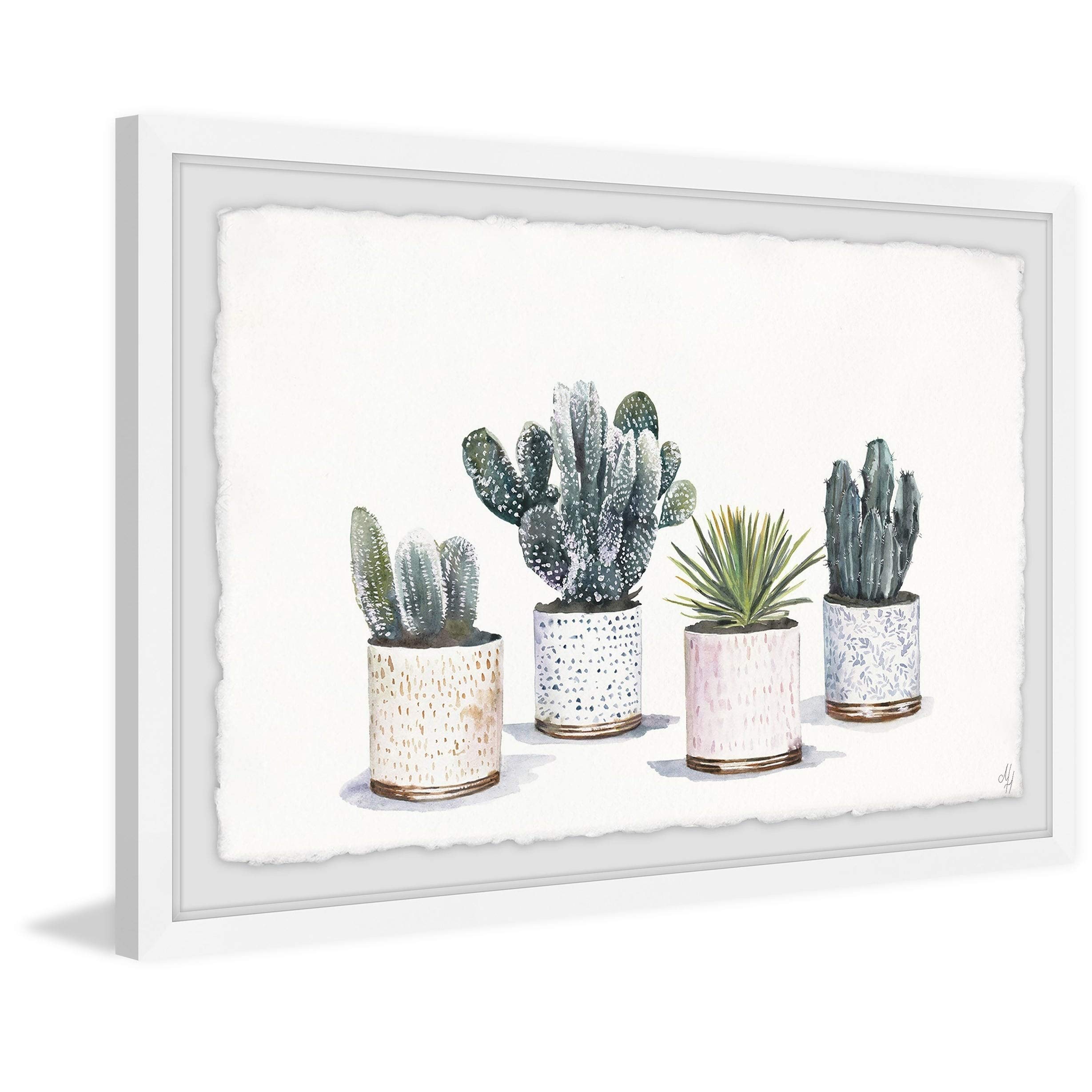 Handmade Copper Ring Pots Framed Print 30x20 - Marmont Hill Wall Art for Living Room, Bedroom & Office Decor