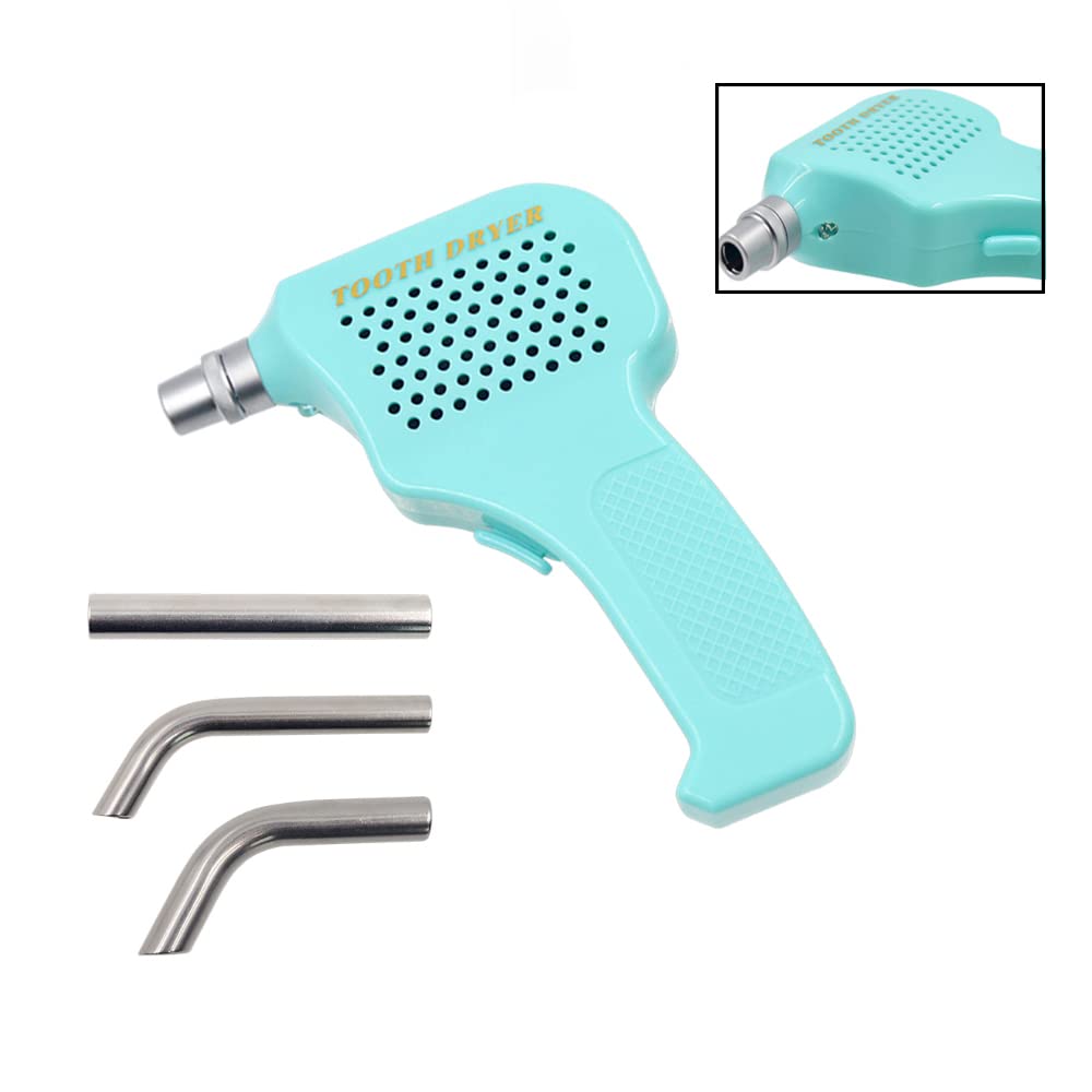 Electric Dental Warm Air Tooth Dryer for Teeth Whitening & Orthodontics - Lab Equipment with 2 Nozzle Tips | Perfect for Dental Clinics & Teeth Whitening Procedures
