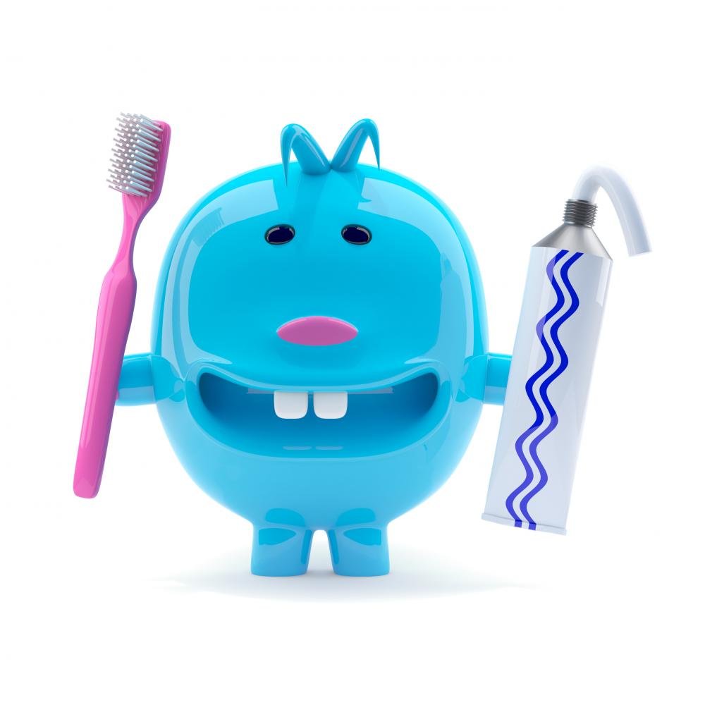 Wallmonkeys Little Alien Brushes Teeth Peel and Stick Wall Decal - 48x48 Inch Removable Business Graphics - Perfect for Kids' Rooms, Bathrooms & Play Areas (WM122761)